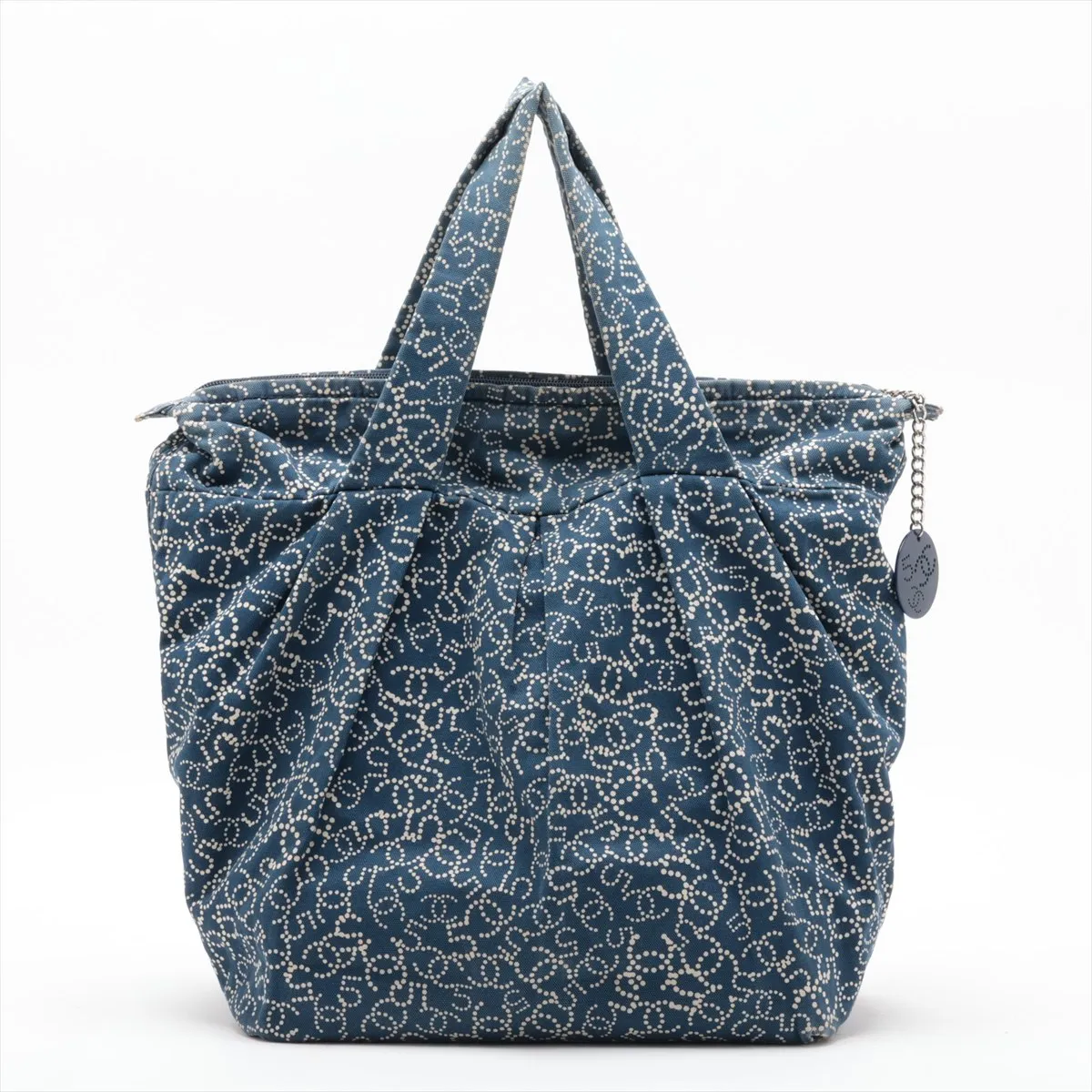 Coco Mark Canvas Handbag No. 5 Navy Silver Hardware 10618130 (Serial Number in the 10s) — view 2