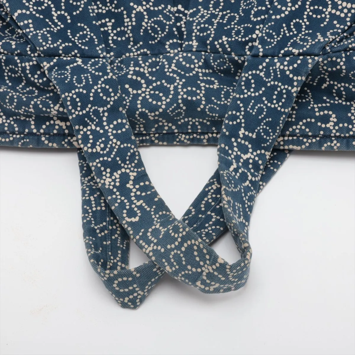 Coco Mark Canvas Handbag No. 5 Navy Silver Hardware 10618130 (Serial Number in the 10s) — view 5