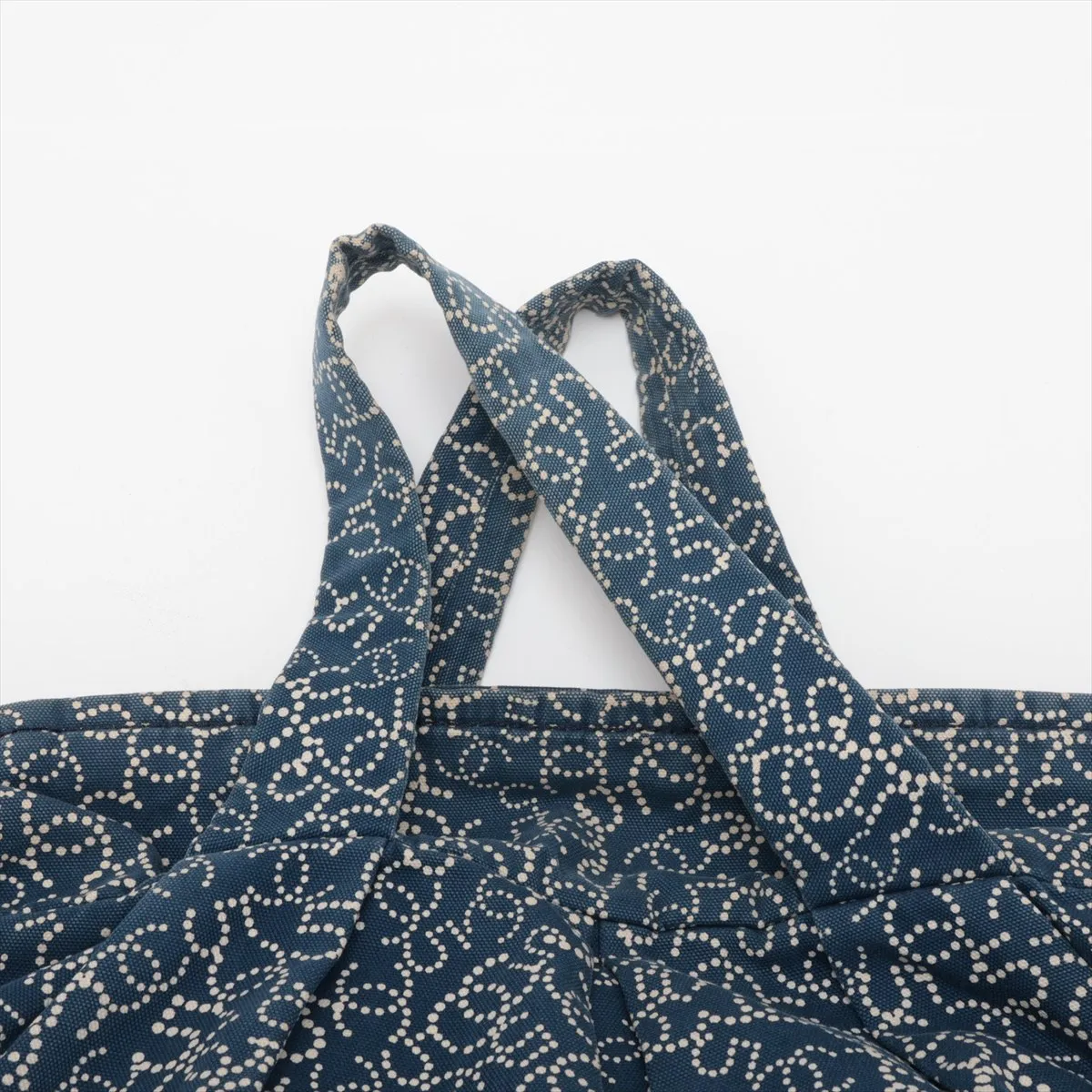 Coco Mark Canvas Handbag No. 5 Navy Silver Hardware 10618130 (Serial Number in the 10s) — view 6