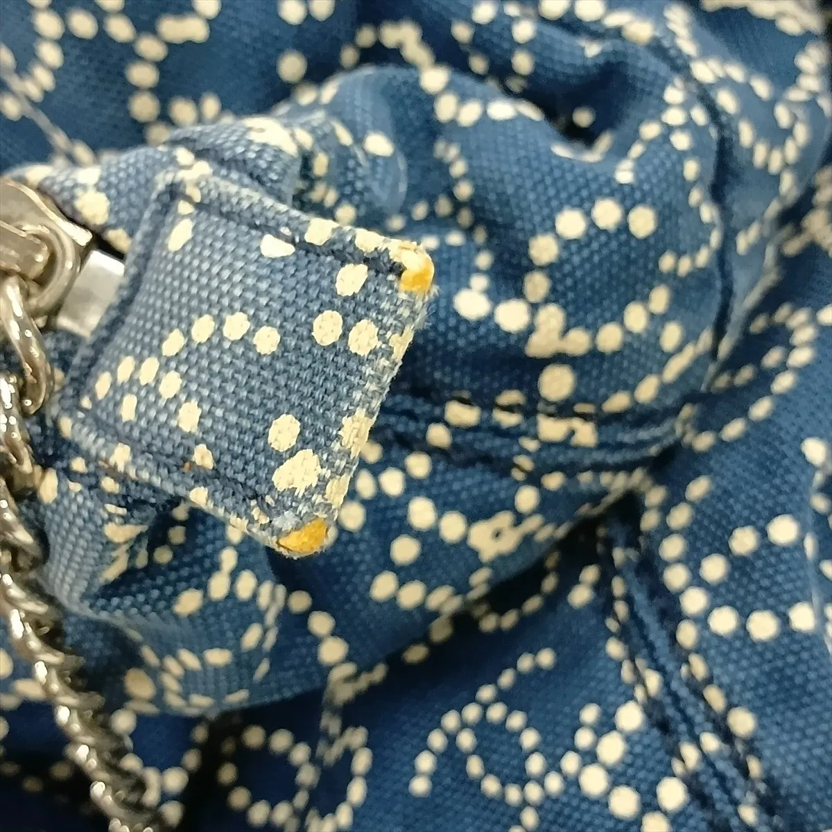 Coco Mark Canvas Handbag No. 5 Navy Silver Hardware 10618130 (Serial Number in the 10s) — view 10