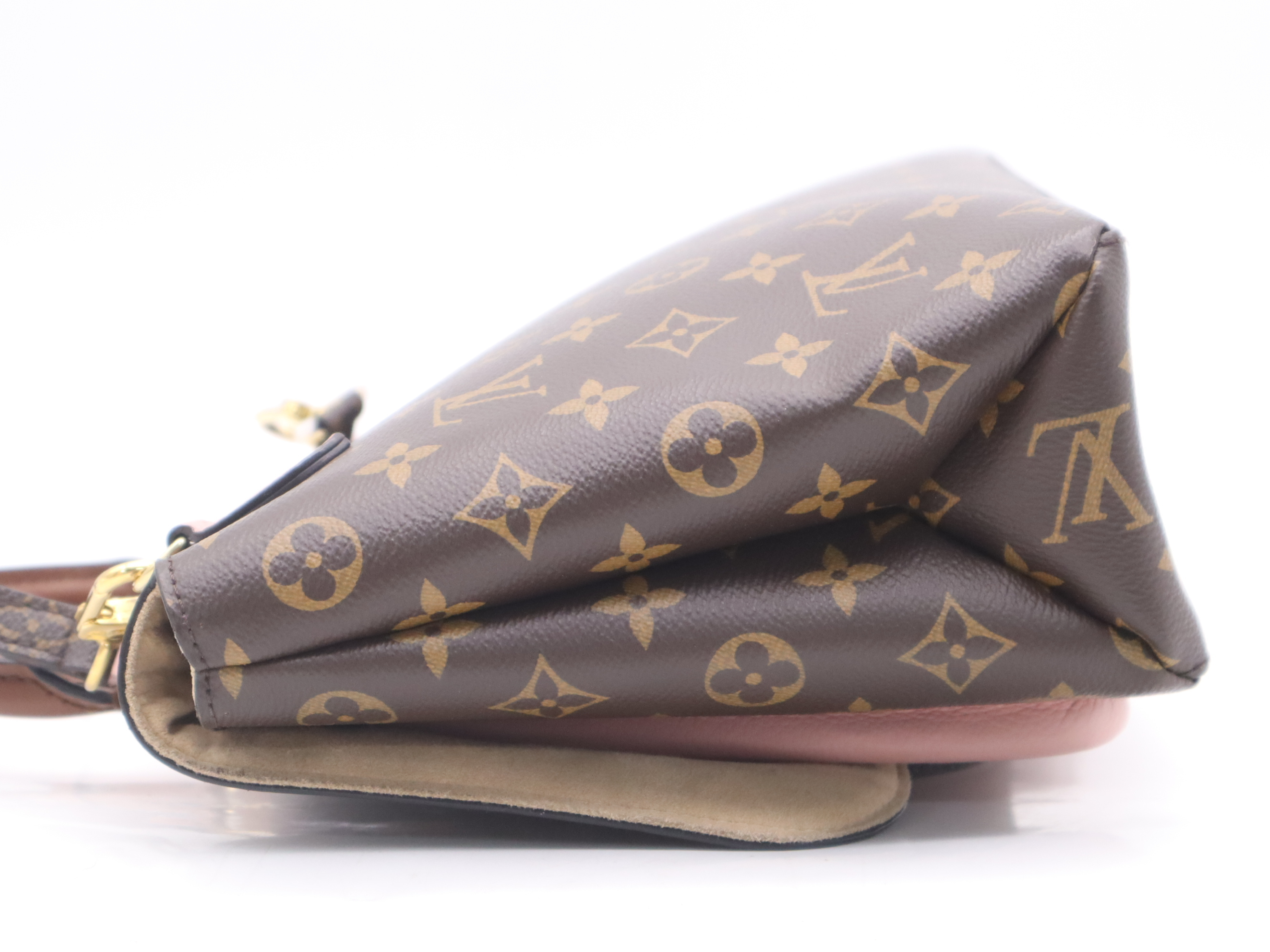 M43960 Monogram Marignan Rose Poudre Handbag with Shoulder Strap (RIFD verified) — view 3
