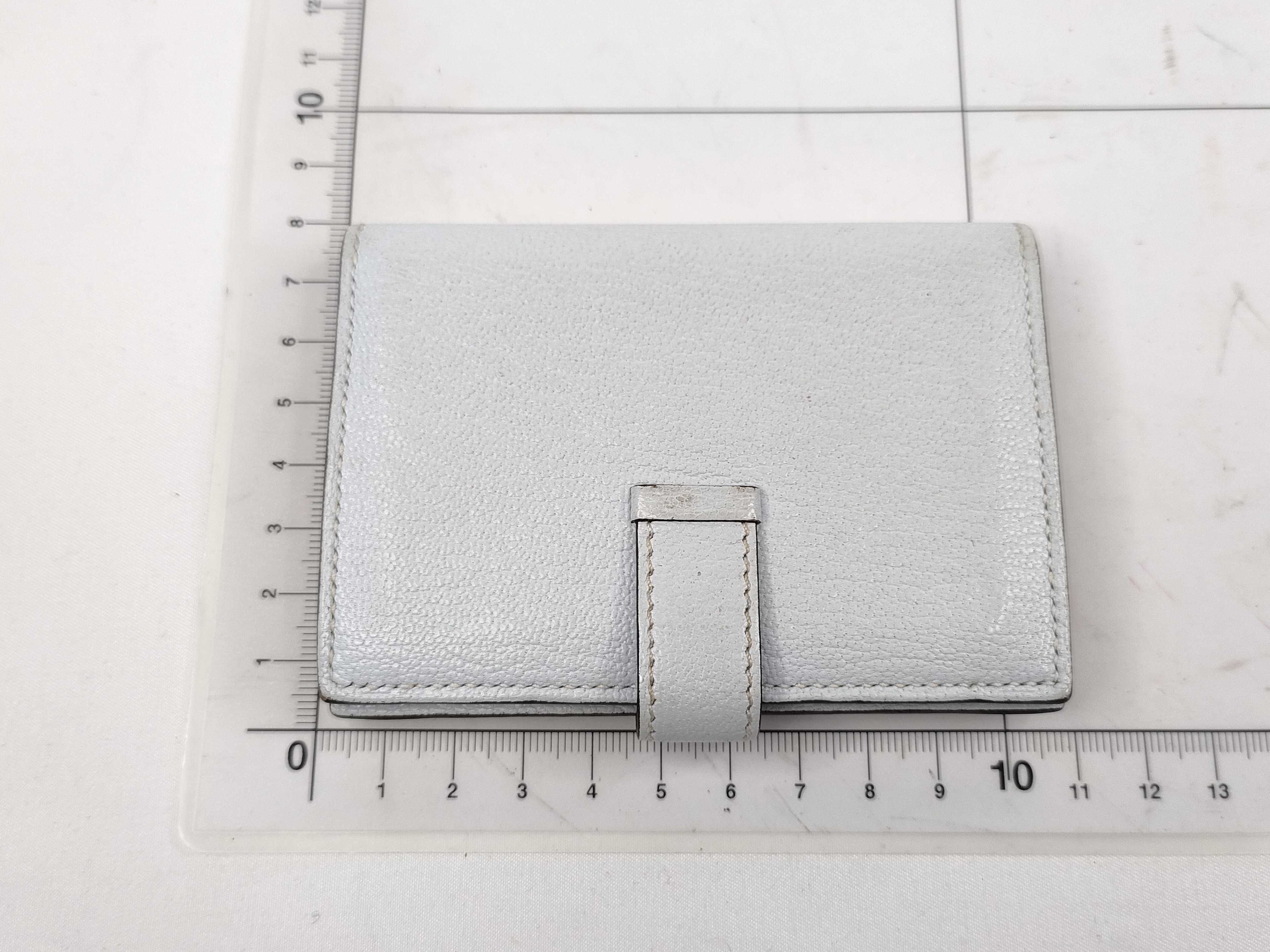 Bearn Mini Chevre Mysore Blue Brume Compact Wallet (U stamp) — view 2