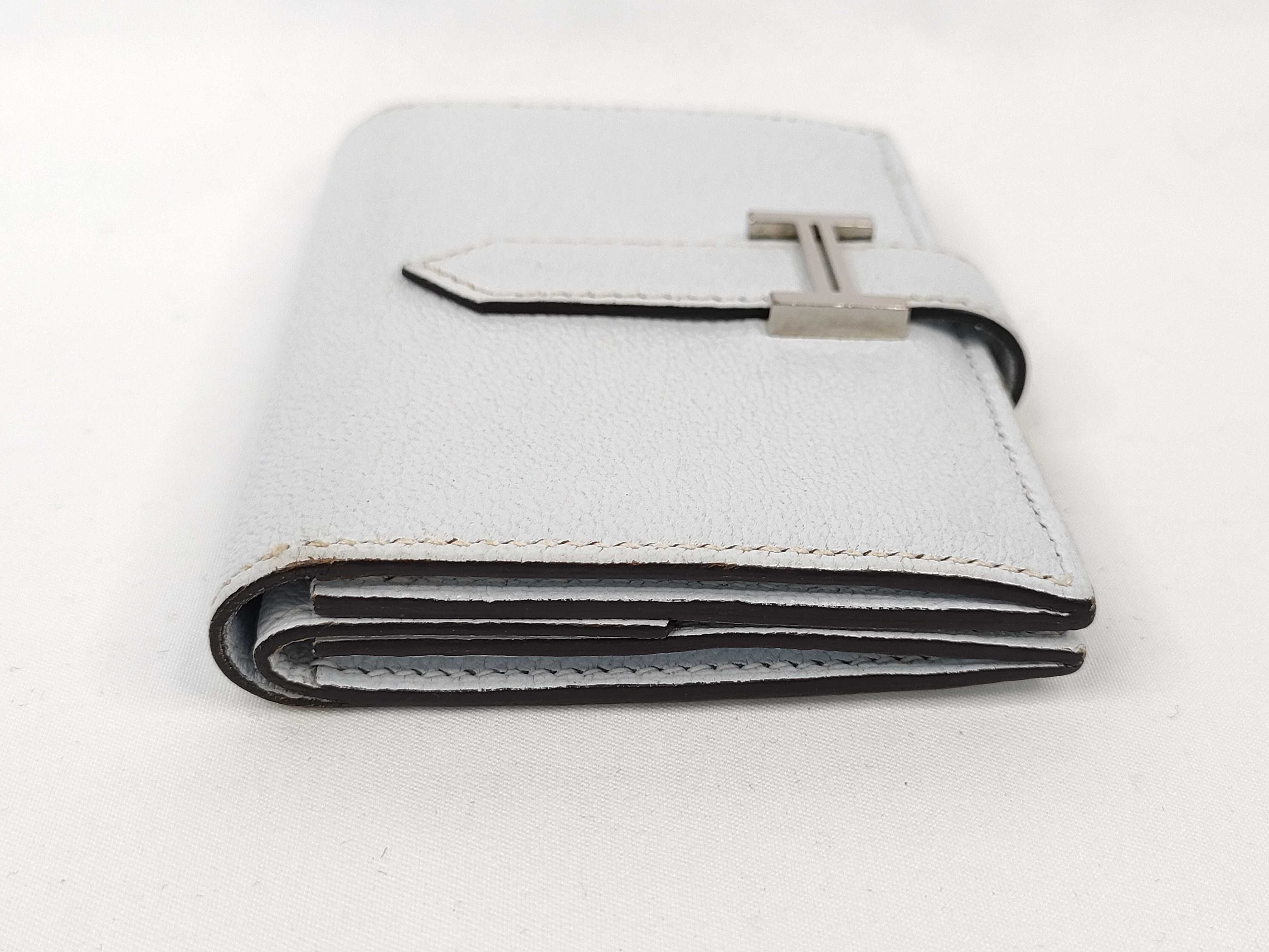 Bearn Mini Chevre Mysore Blue Brume Compact Wallet (U stamp) — view 5