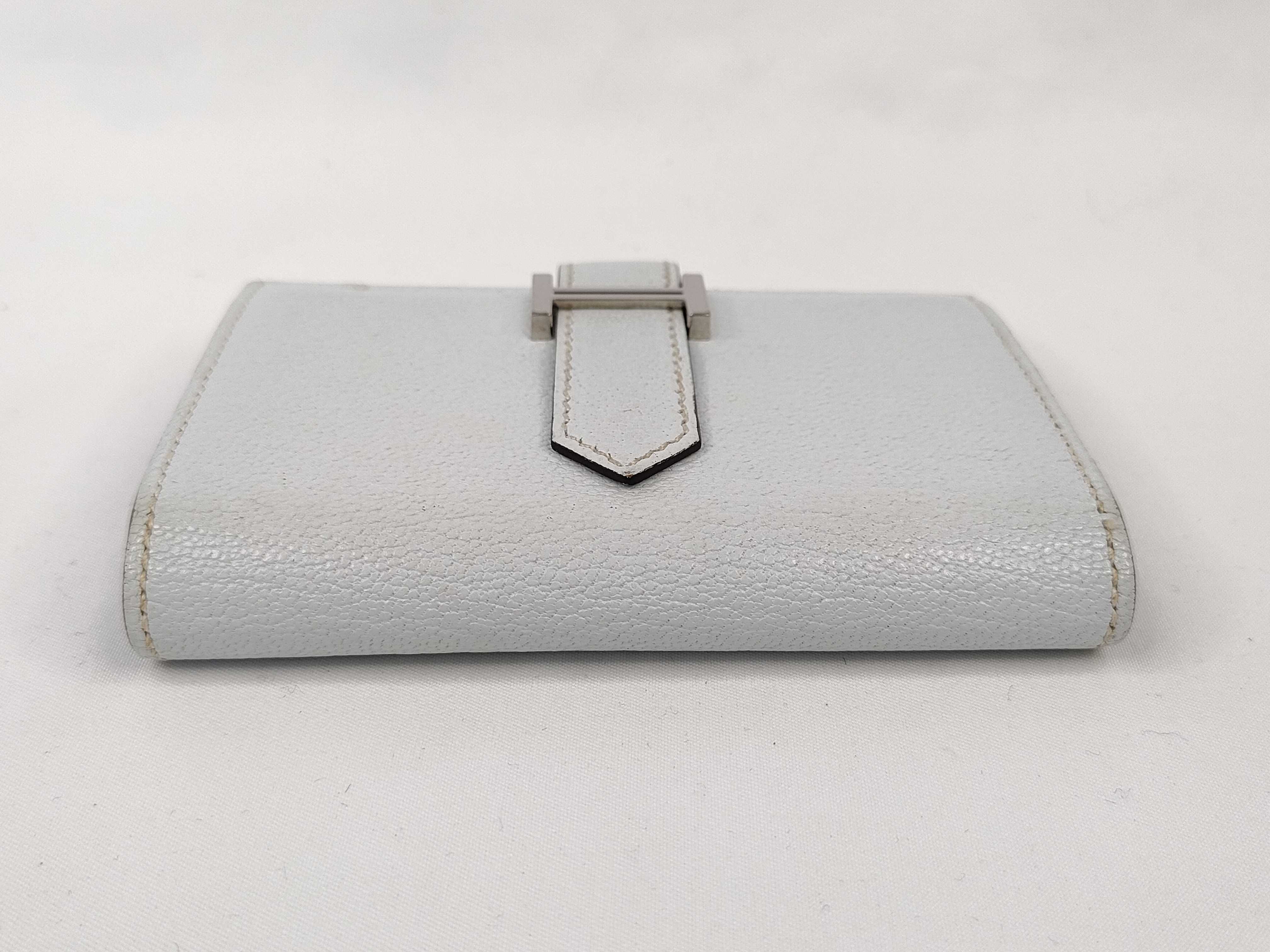 Bearn Mini Chevre Mysore Blue Brume Compact Wallet (U stamp) — view 6