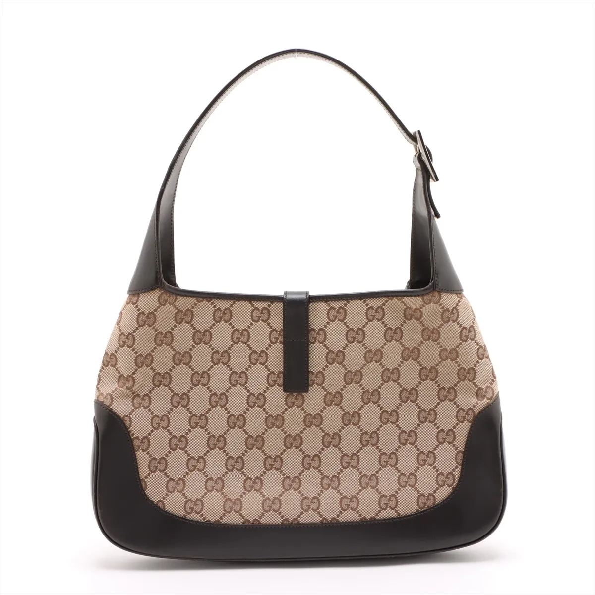 GG Canvas Jackie Canvas x Leather Shoulder Bag Beige x Brown — view 2