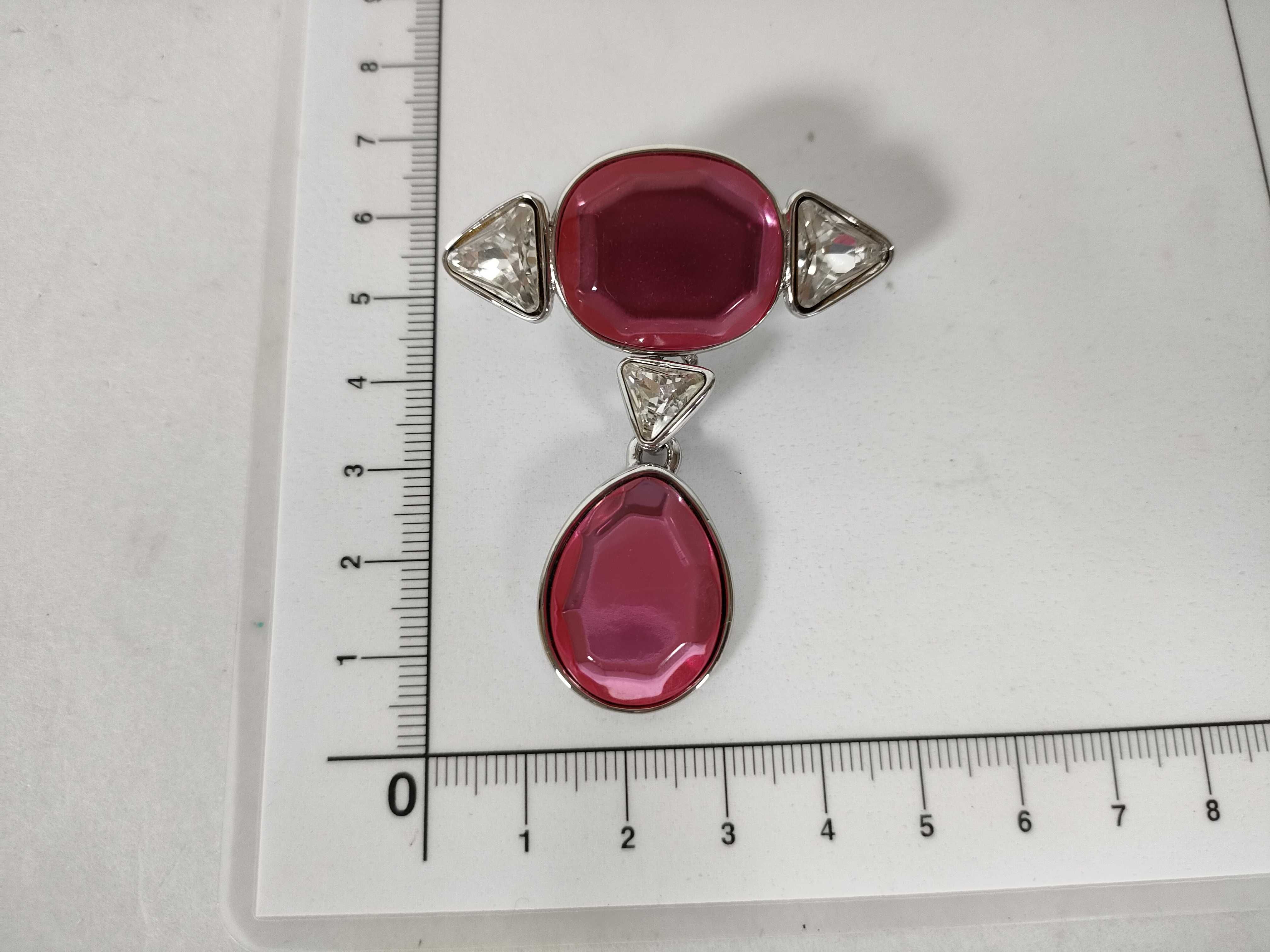 colored stone brooch — view 3