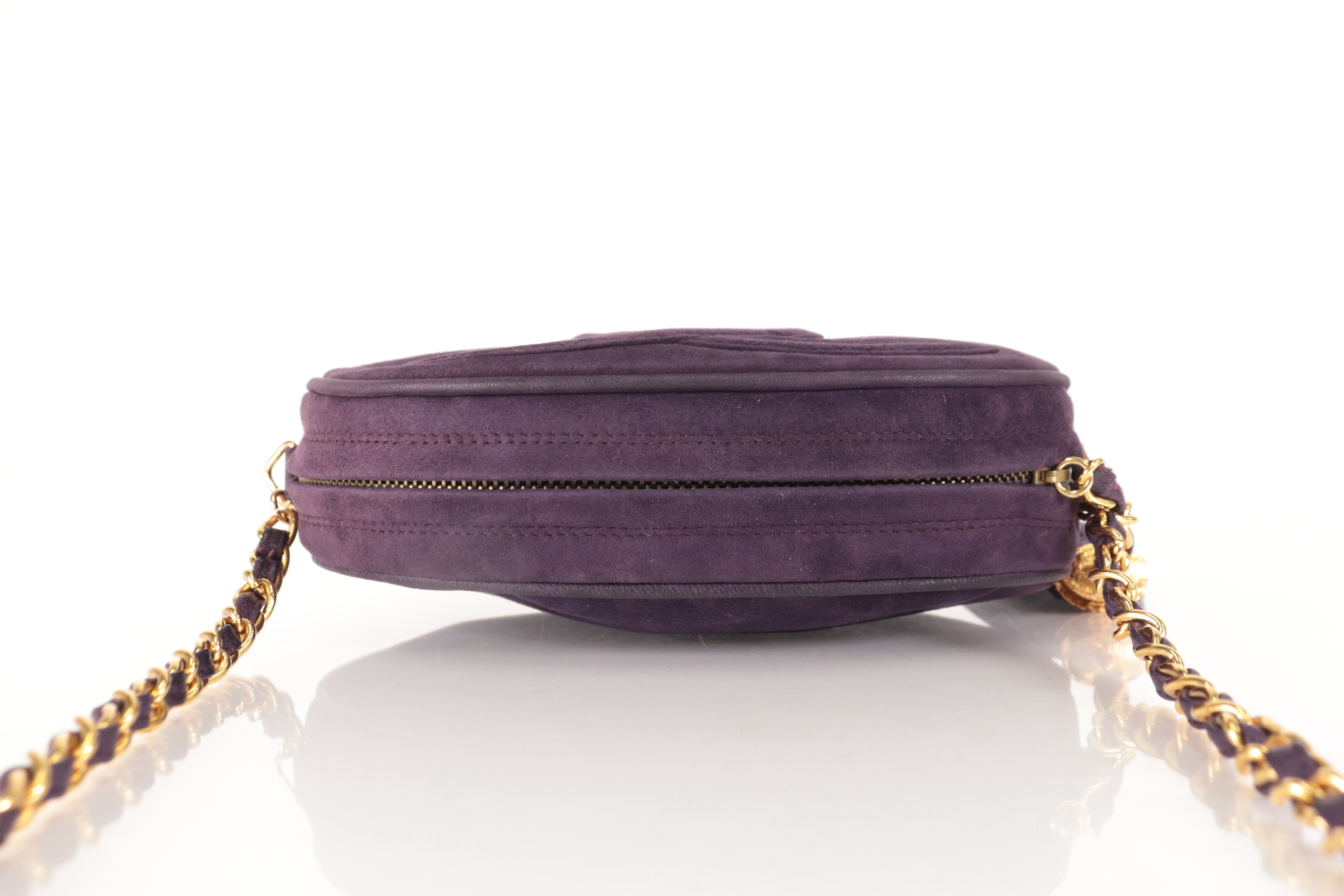 Suede Fringe Chain Shoulder Bag, Purple, Series 1 — view 6