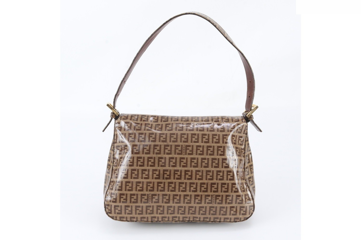 Zucchino Mamma Baguette FF Hardware Leather Shoulder Bag — view 3