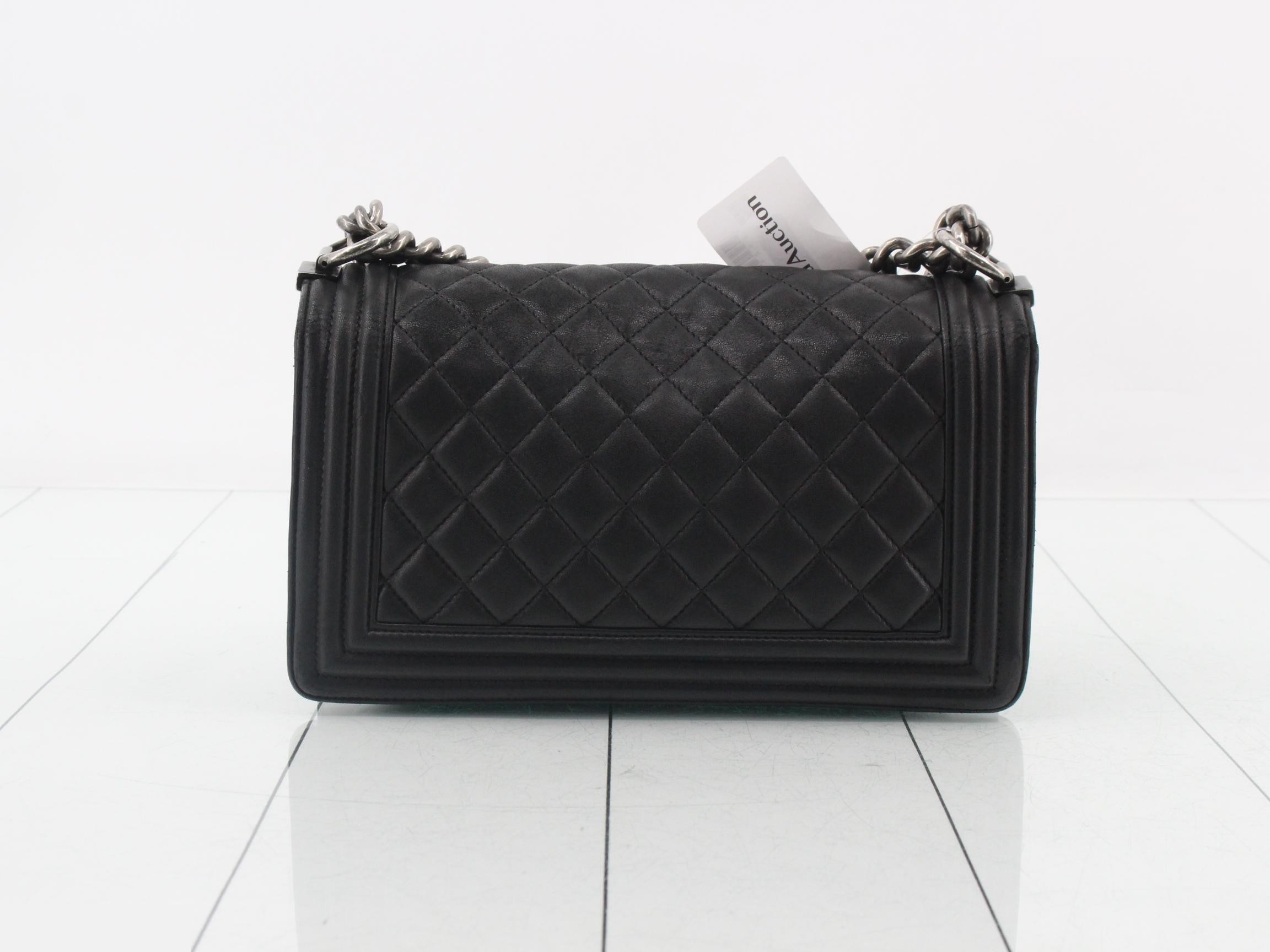 Boy Chanel Chain Shoulder Bag, Black — view 2