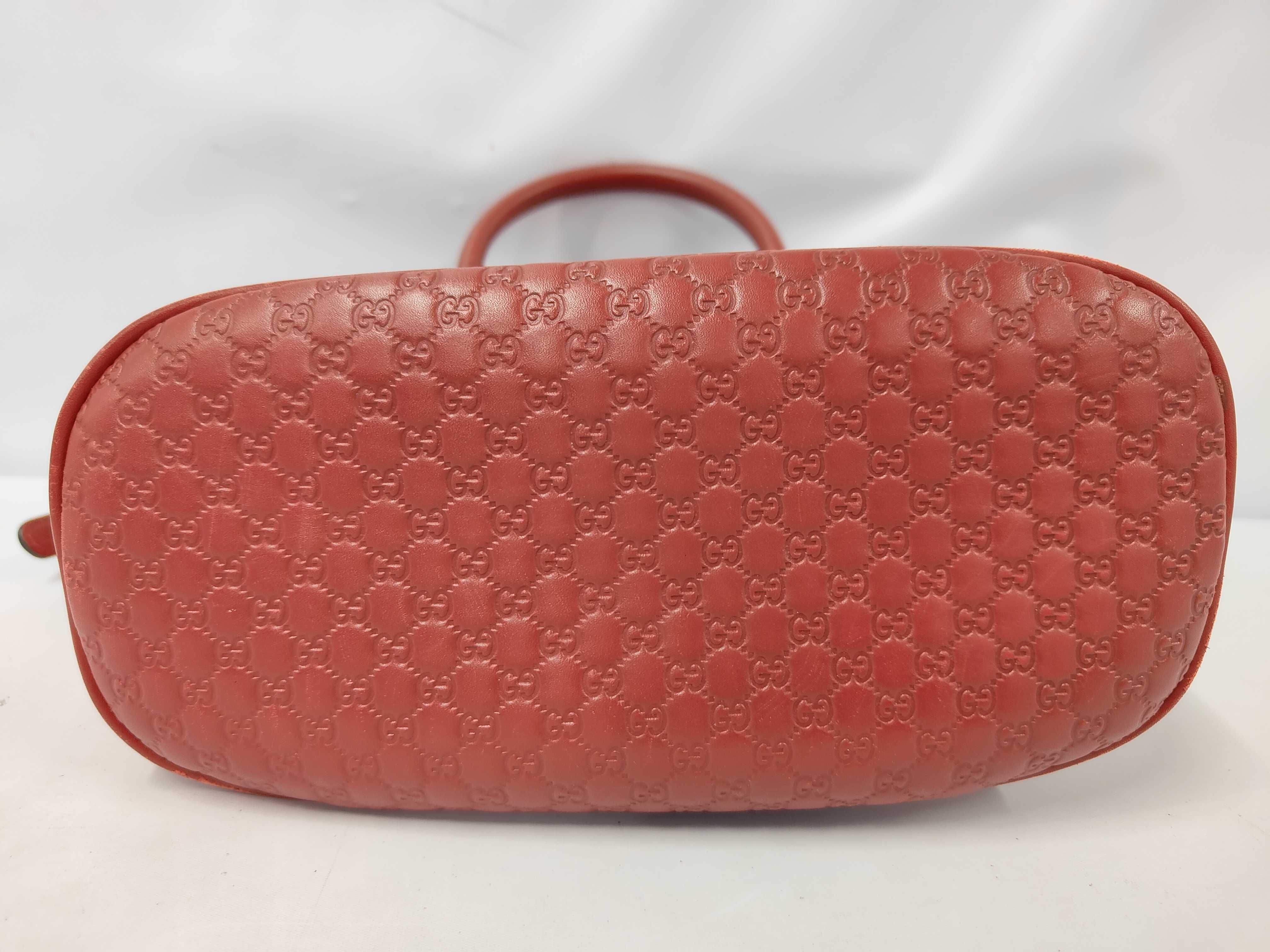 Microguccissima 2-Way Handbag, Leather, Red, 520981, Gucci Handbag — view 3