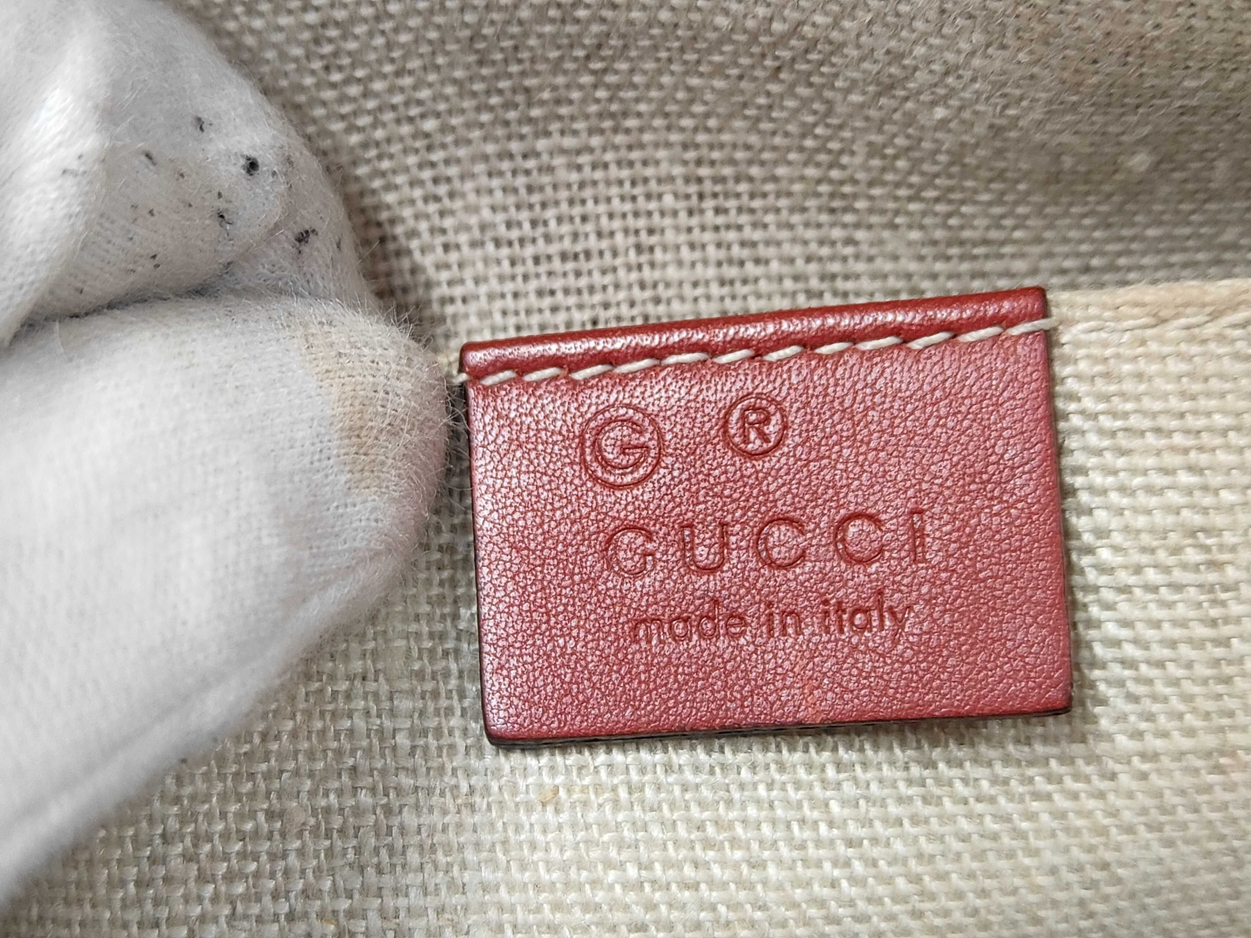 Microguccissima 2-Way Handbag, Leather, Red, 520981, Gucci Handbag — view 10