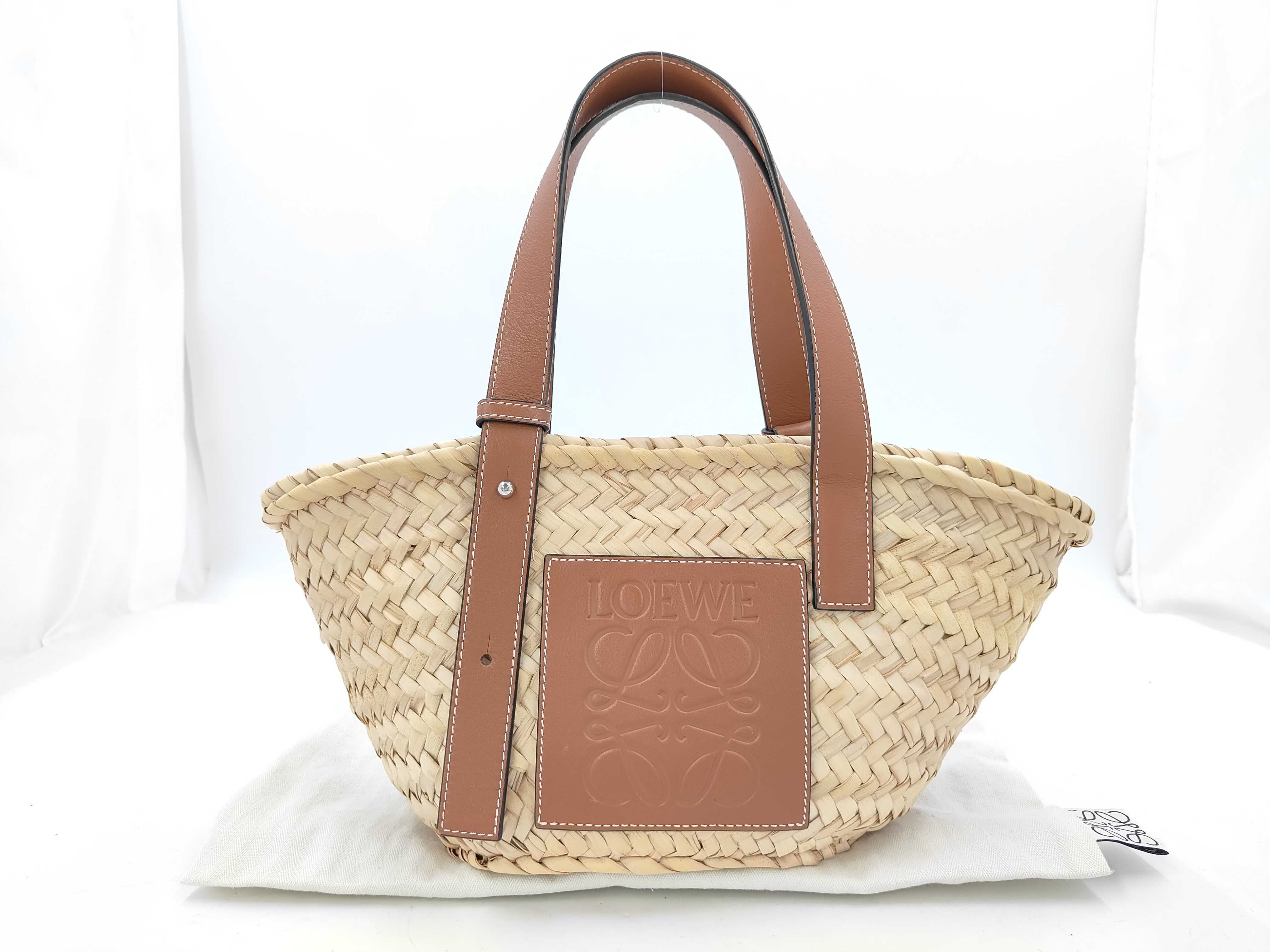 Raffia Anagram Tote Bag