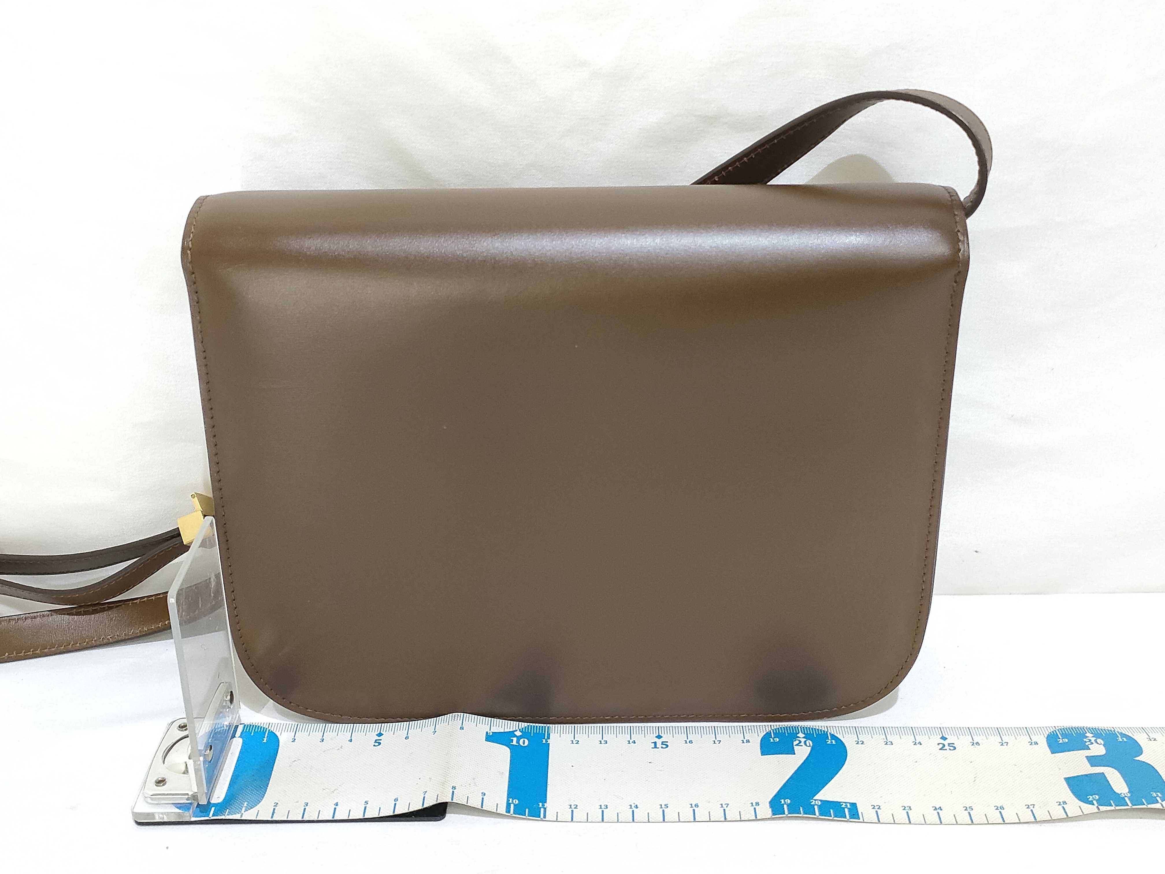 Classic Box Shoulder Bag, Medium, Leather, Brown Shoulder Bag — view 2