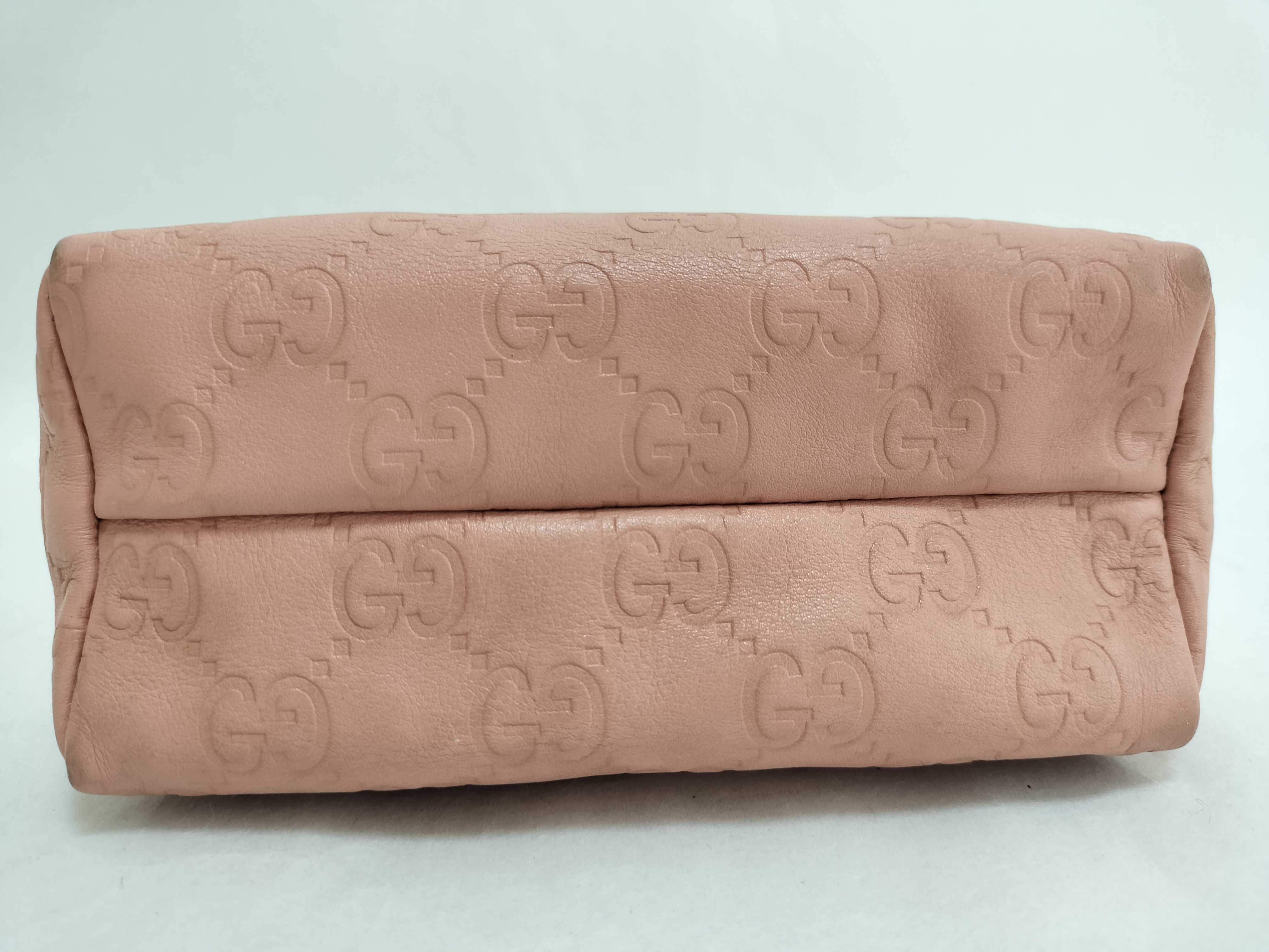 Guccissima Pouch, Gucci Pouch, GG Shima Leather, Heart Charm, Pink Pouch — view 5