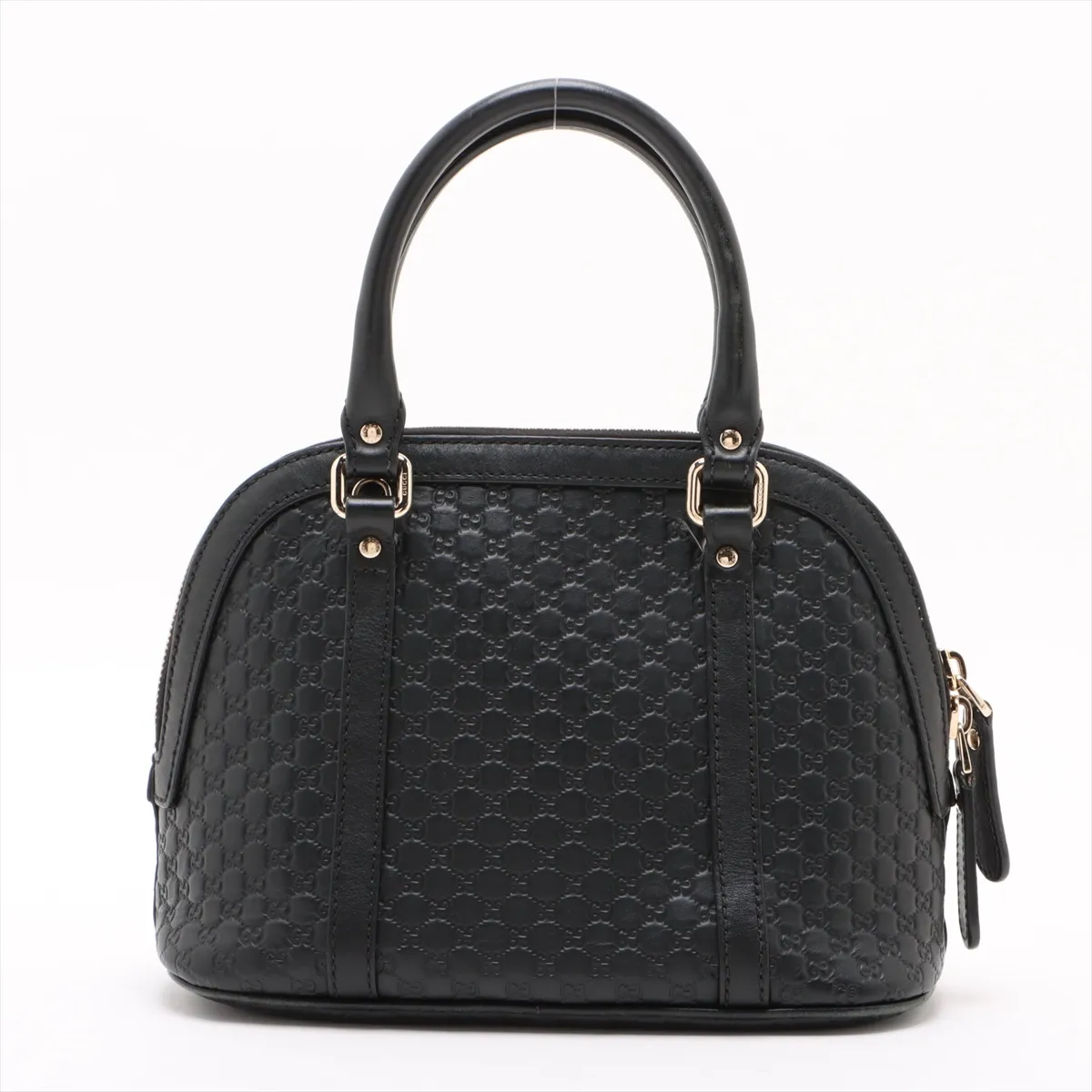 Micro Guccisima Leather 2WAY Handbag Black 449654 Outlet — view 2