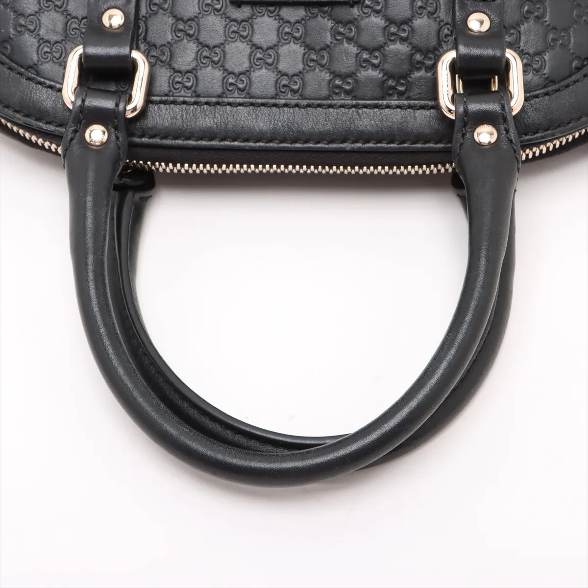 Micro Guccisima Leather 2WAY Handbag Black 449654 Outlet — view 5