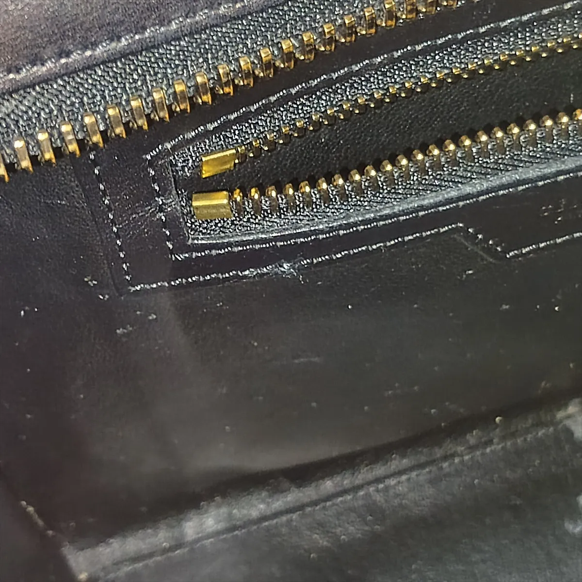Luggage Micro Shopper Leather x Suede Handbag, Black x Yellow — view 15