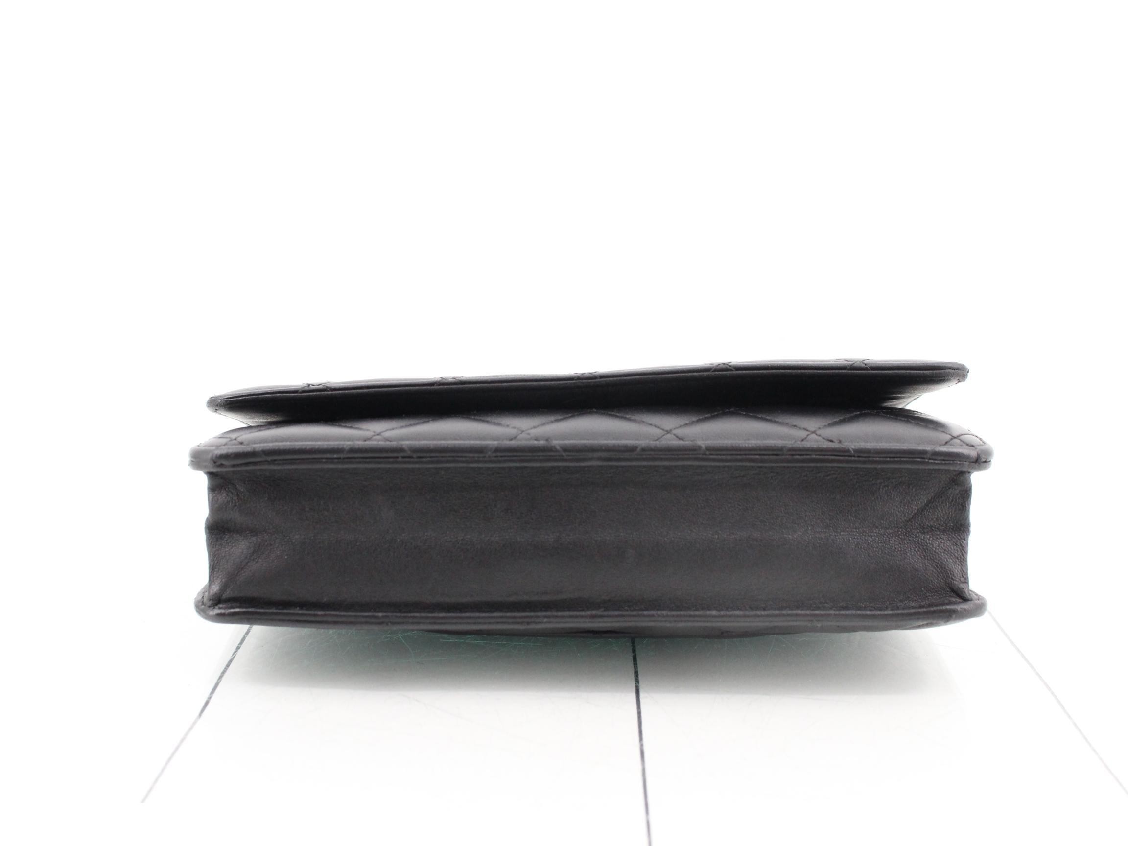 Matelassé Lambskin Chain Wallet Seal — view 3
