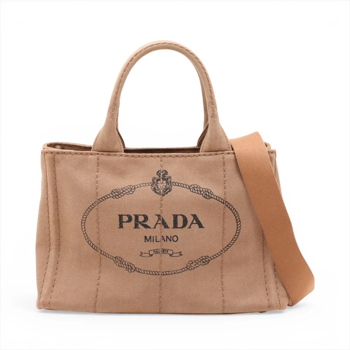 Canapa Canvas 2-Way Handbag, Beige