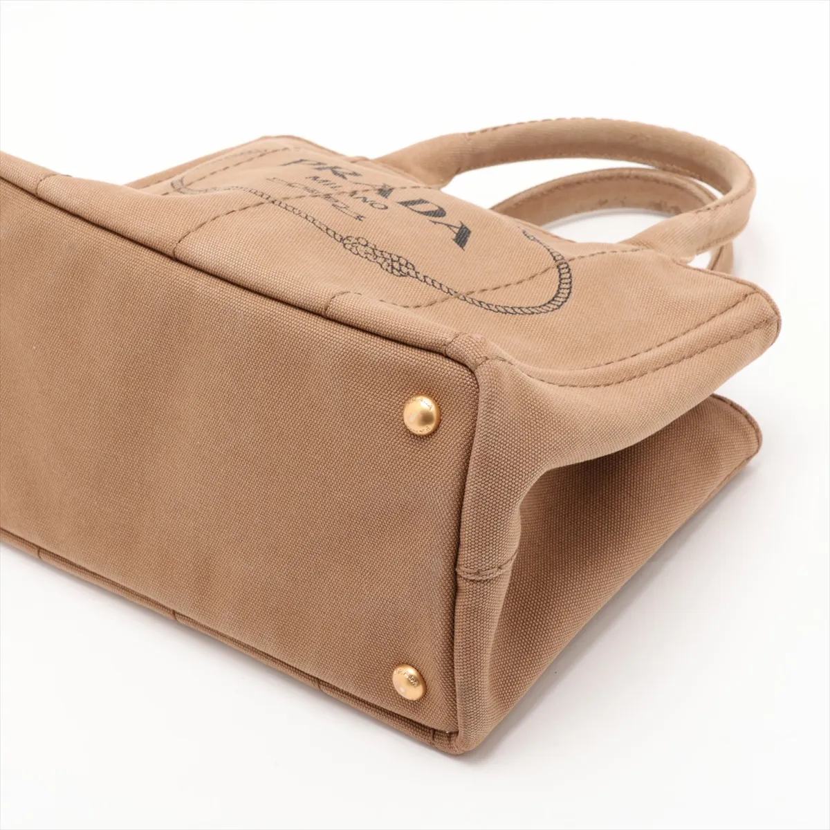 Canapa Canvas 2-Way Handbag, Beige — view 3