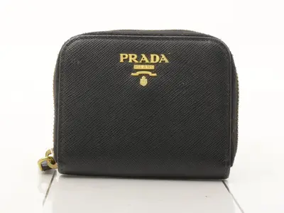 Saffiano bag/coin case, black