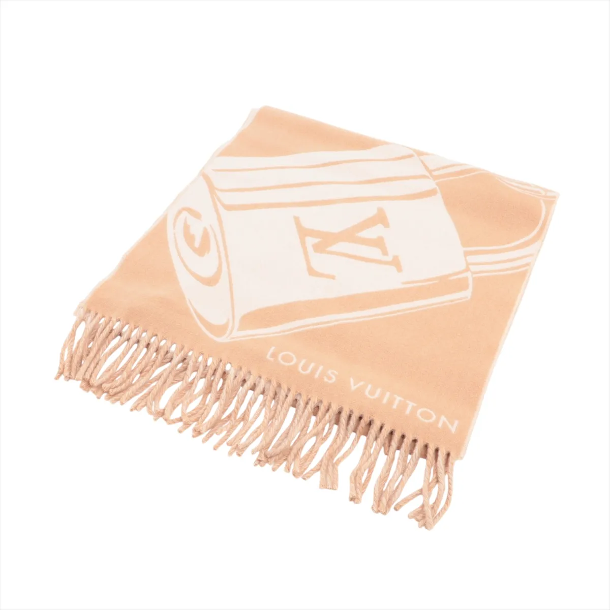 M90815 Flight Mode Scarf, Lock & Keys AO2245, Wool x Cashmere, Saffron,