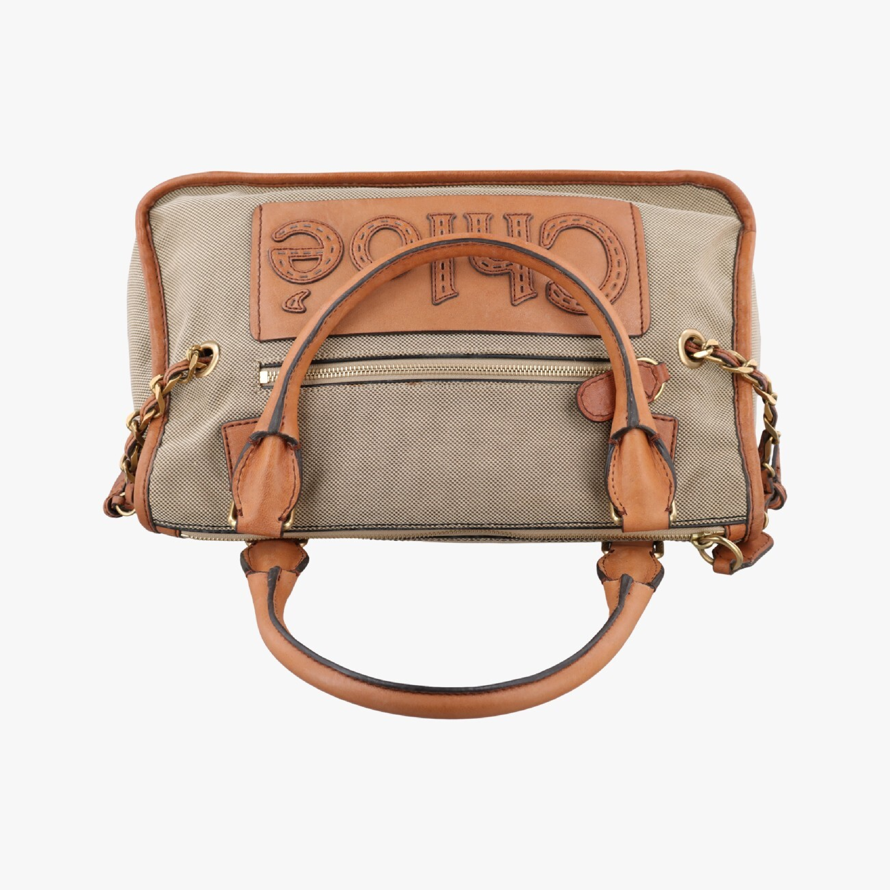 Harley Beige x Brown Canvas x Leather Handbag 01 10 51 6008 — view 5