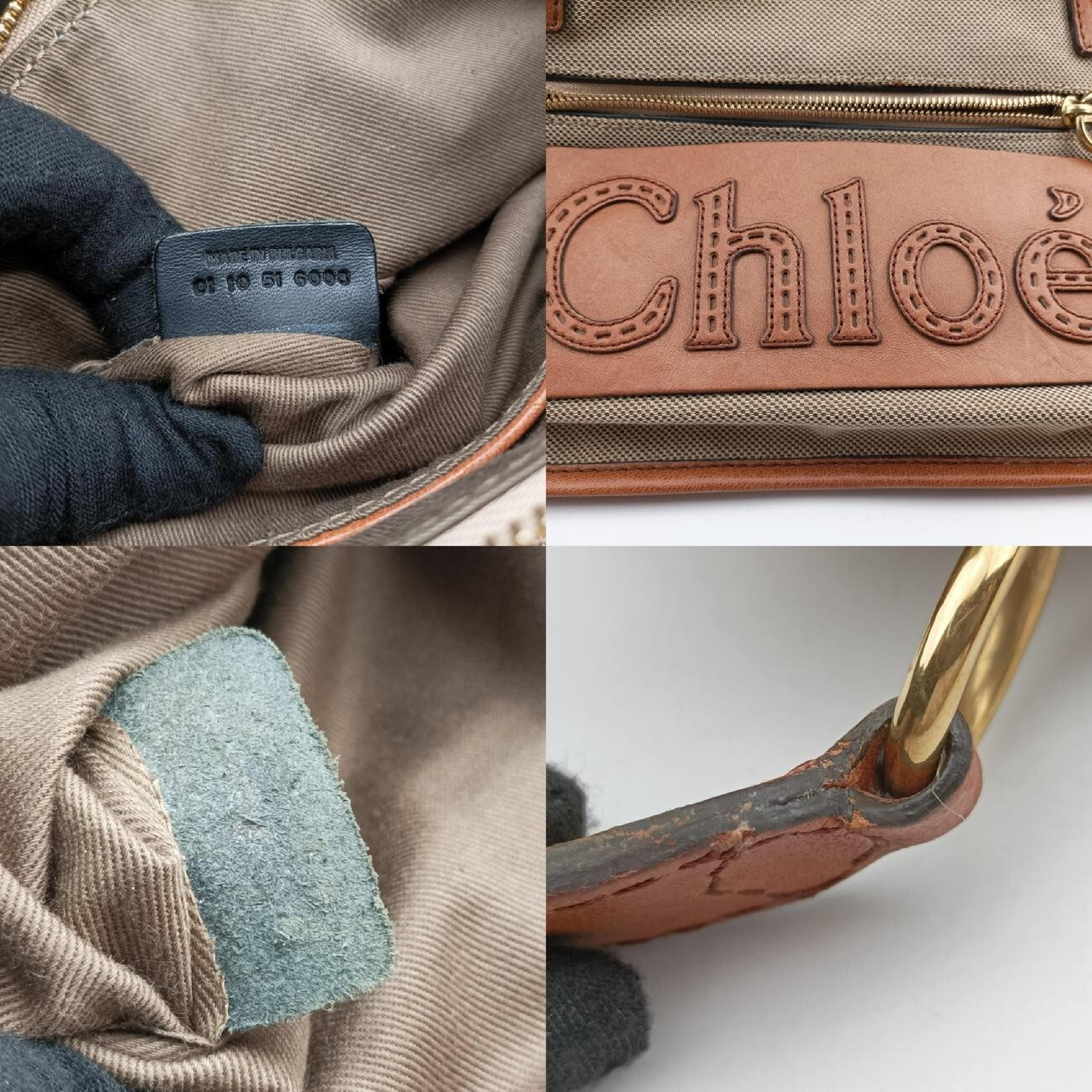 Harley Beige x Brown Canvas x Leather Handbag 01 10 51 6008 — view 8
