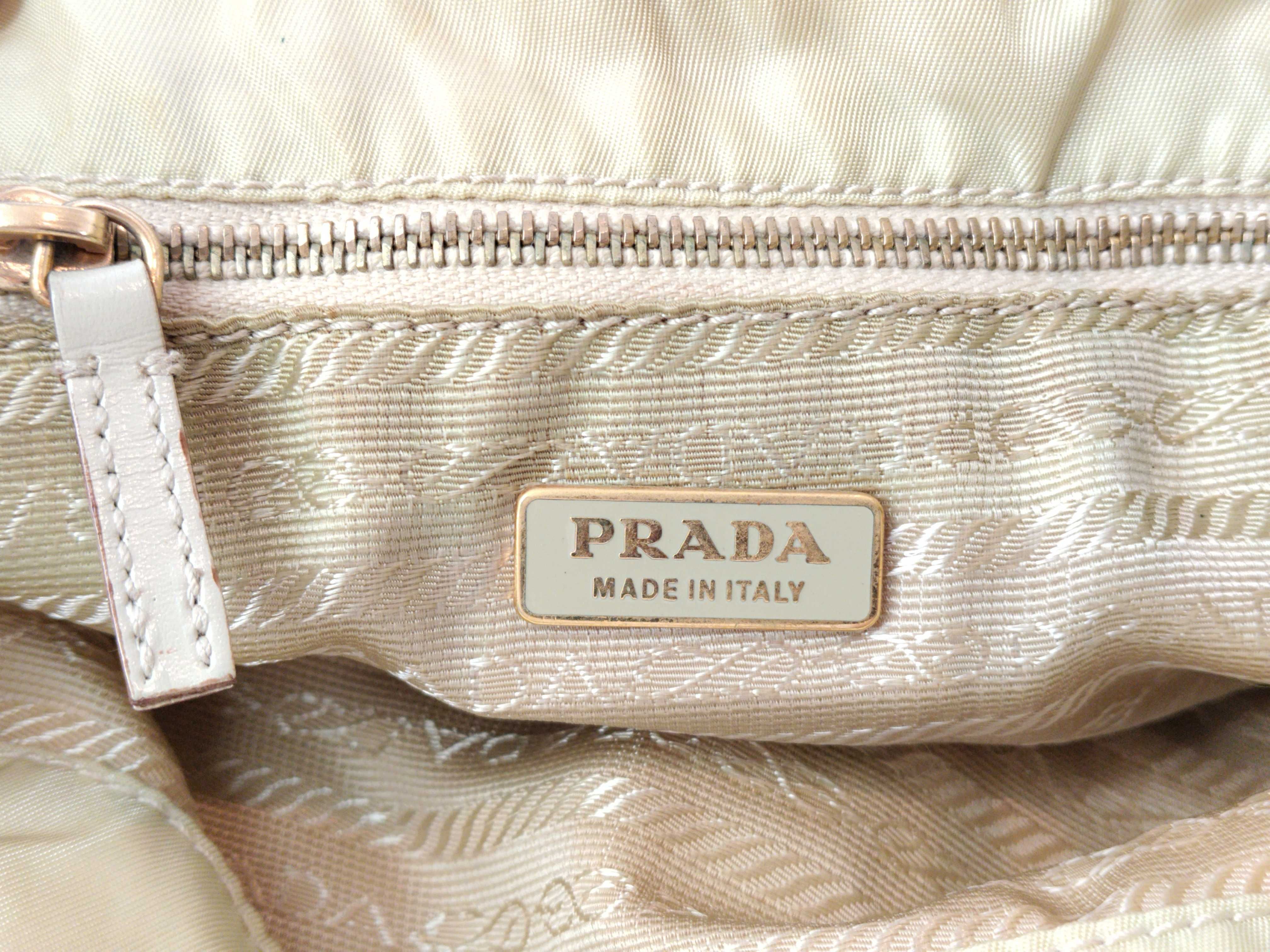 nylon shoulder bag, beige nylon shoulder bag — view 11