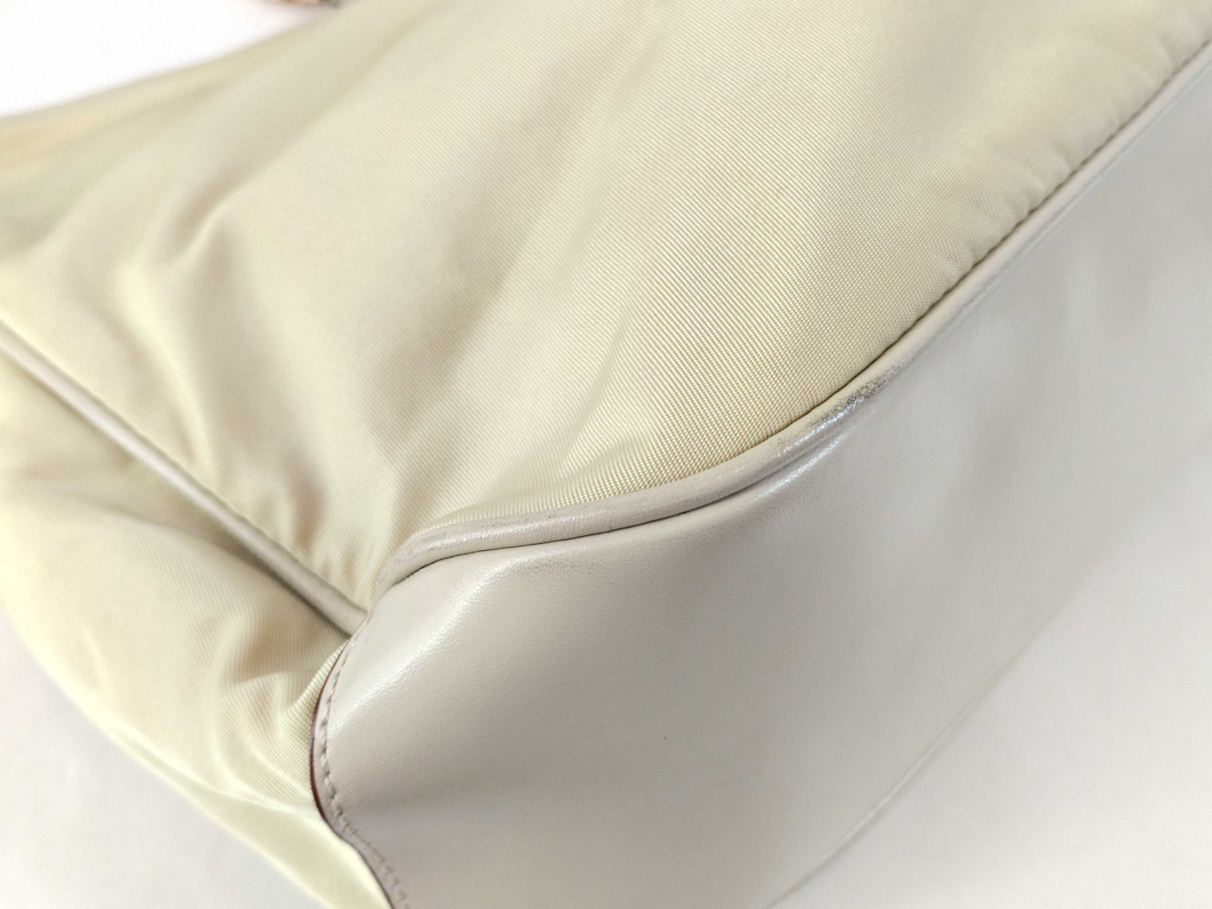 nylon shoulder bag, beige nylon shoulder bag — view 7