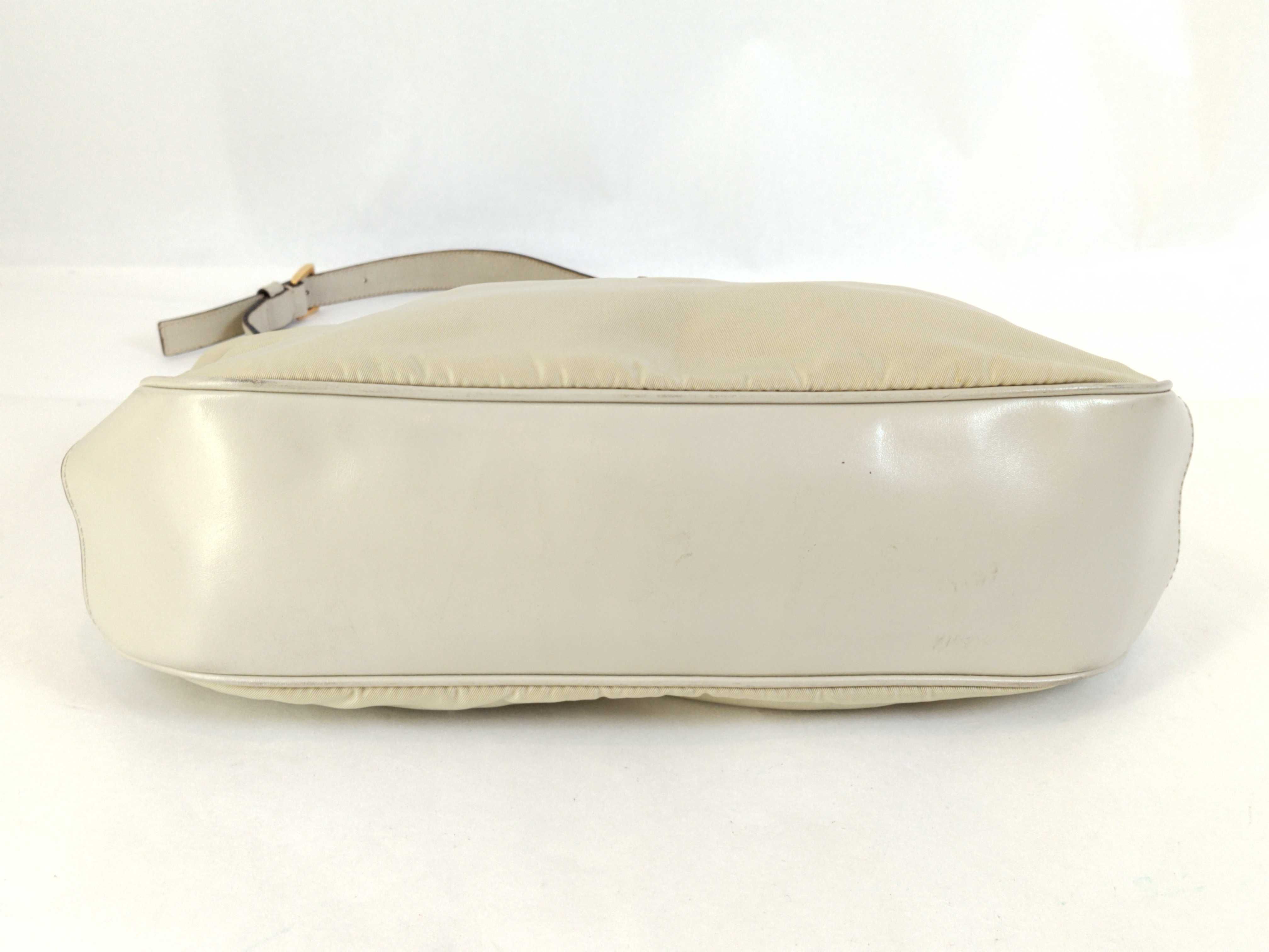 nylon shoulder bag, beige nylon shoulder bag — view 8