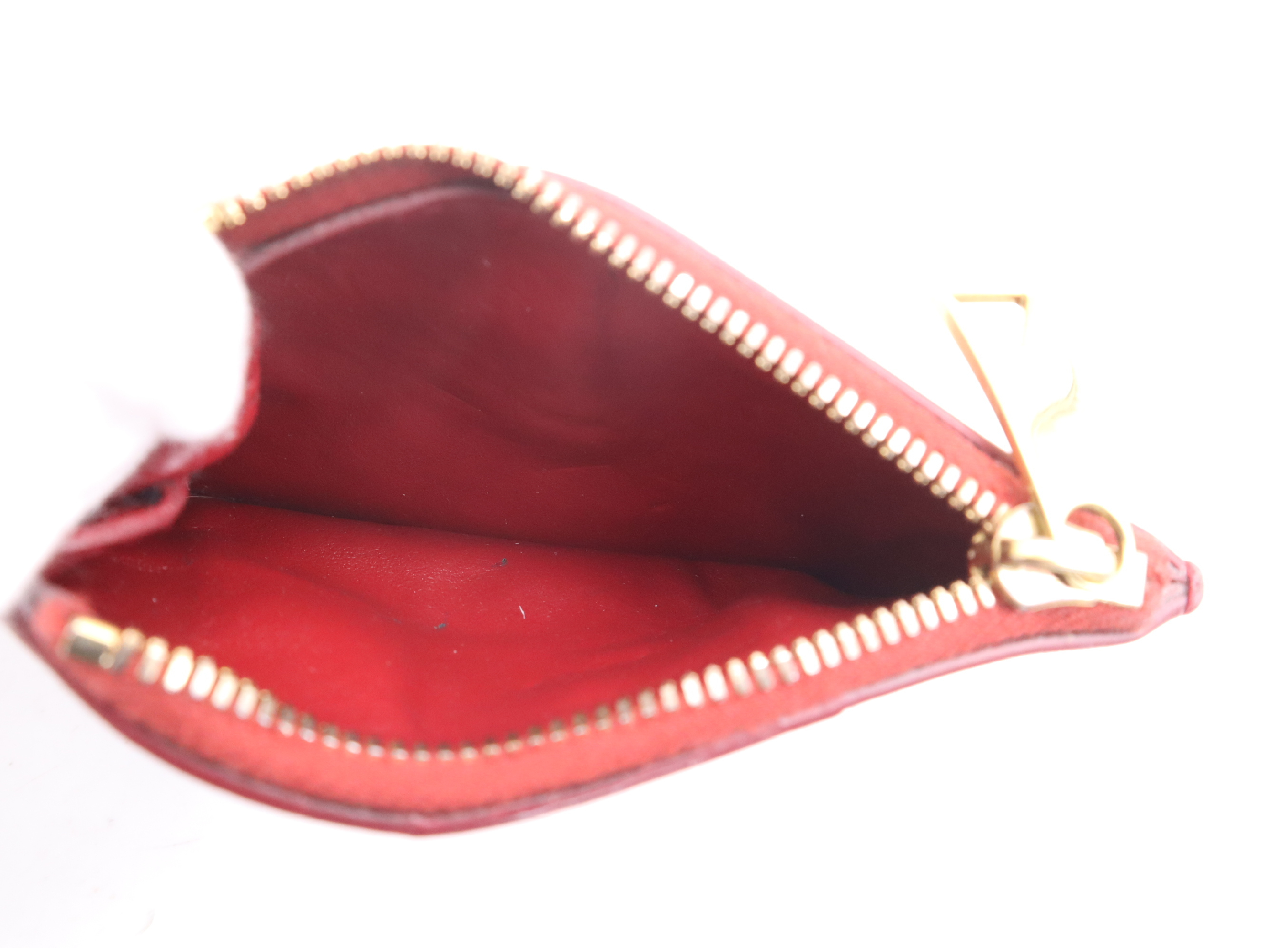 Leather Cassette Maxi Intrecciato Red Card Case — view 9