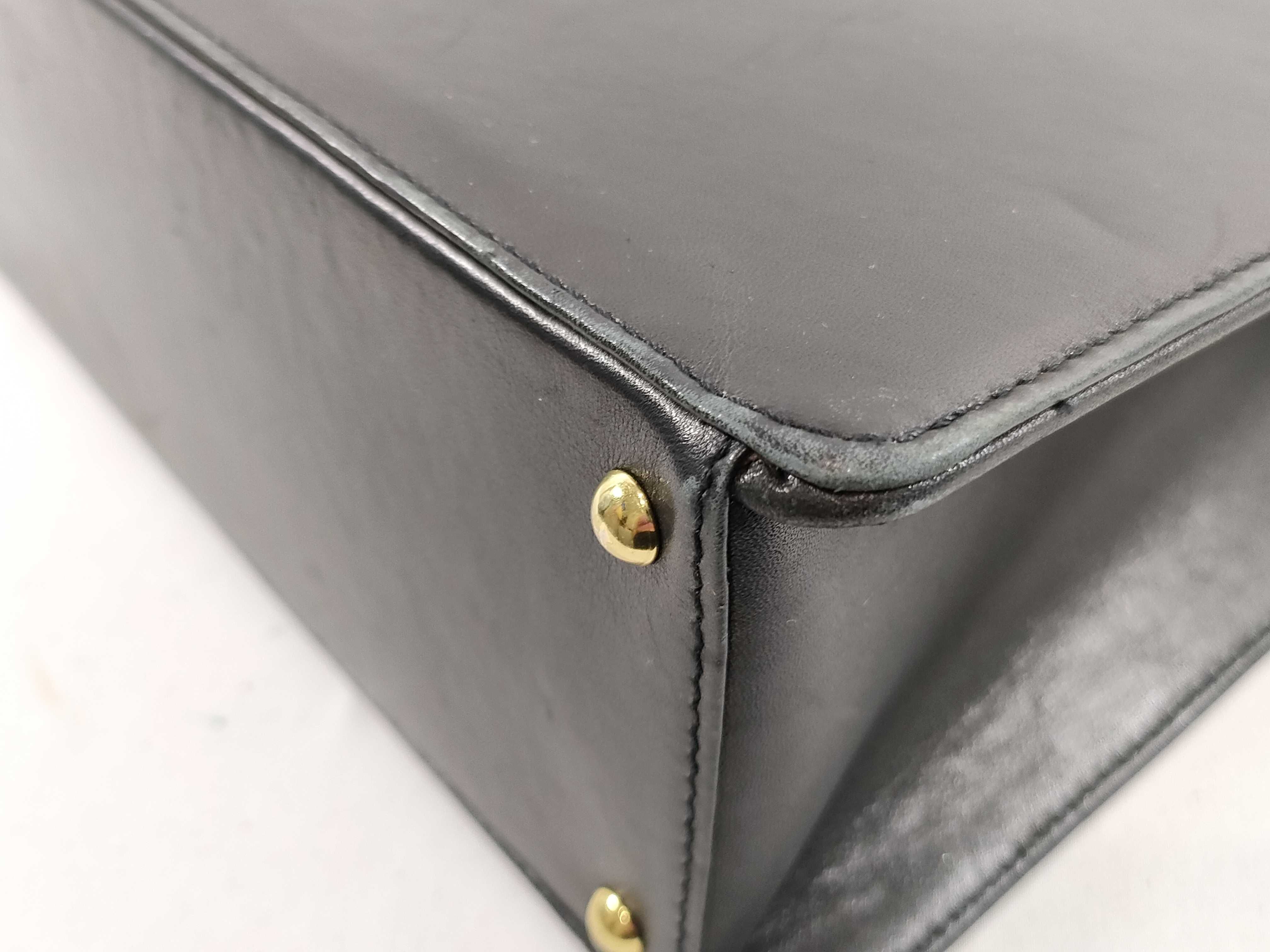 Logo Tote Bag, Black Handbag — view 6