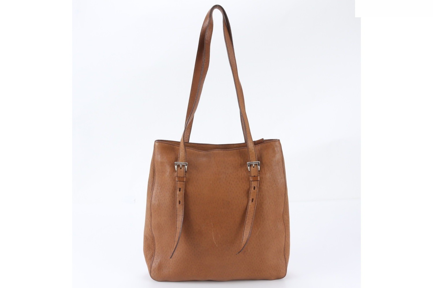 Leather tote bag, shoulder bag, handbag, genuine leather, brown — view 3
