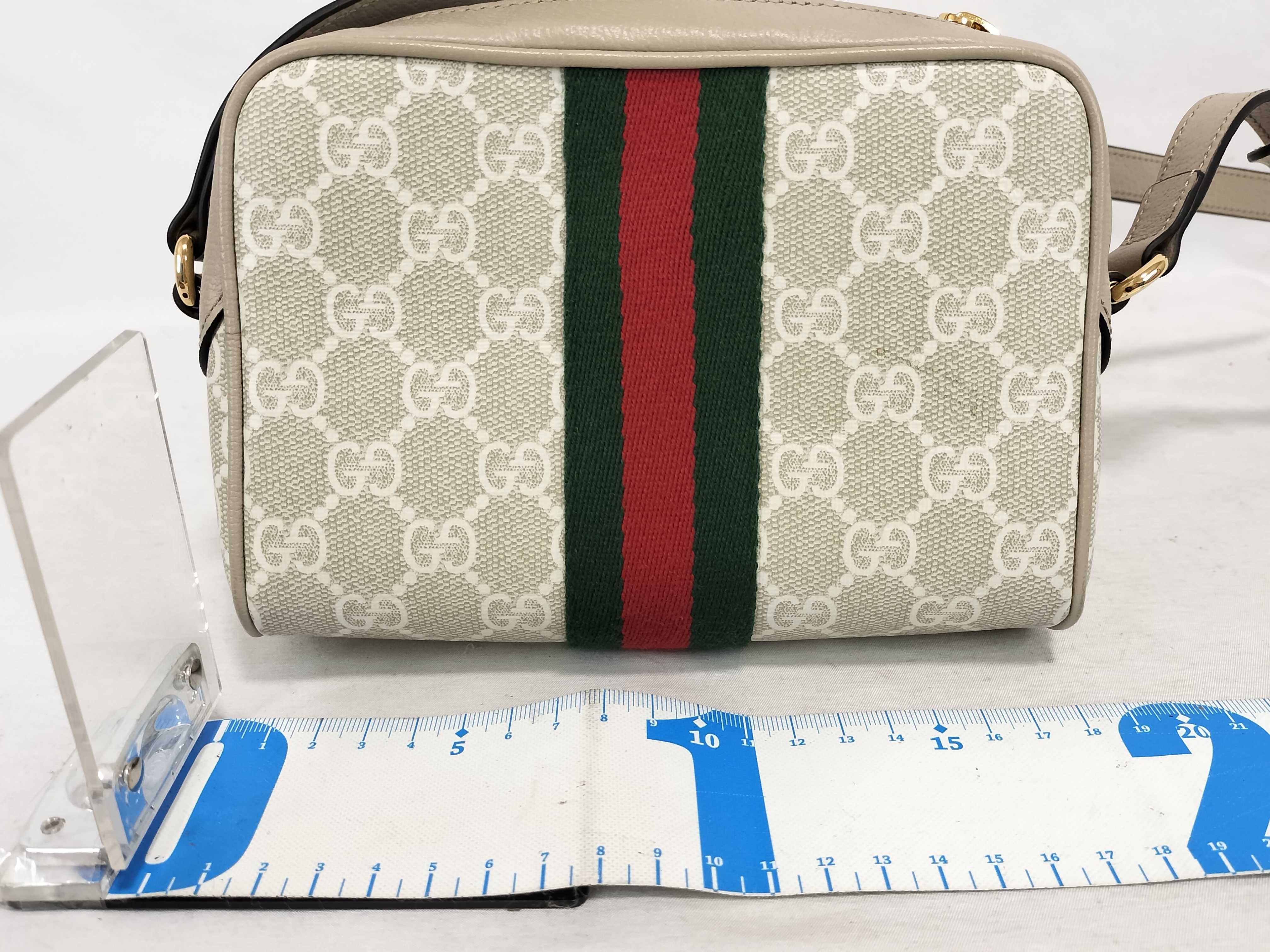 GG Supreme Ophidia PVC x Leather Shoulder Bag, Beige, 816359 (Shoulder Bag) — view 2