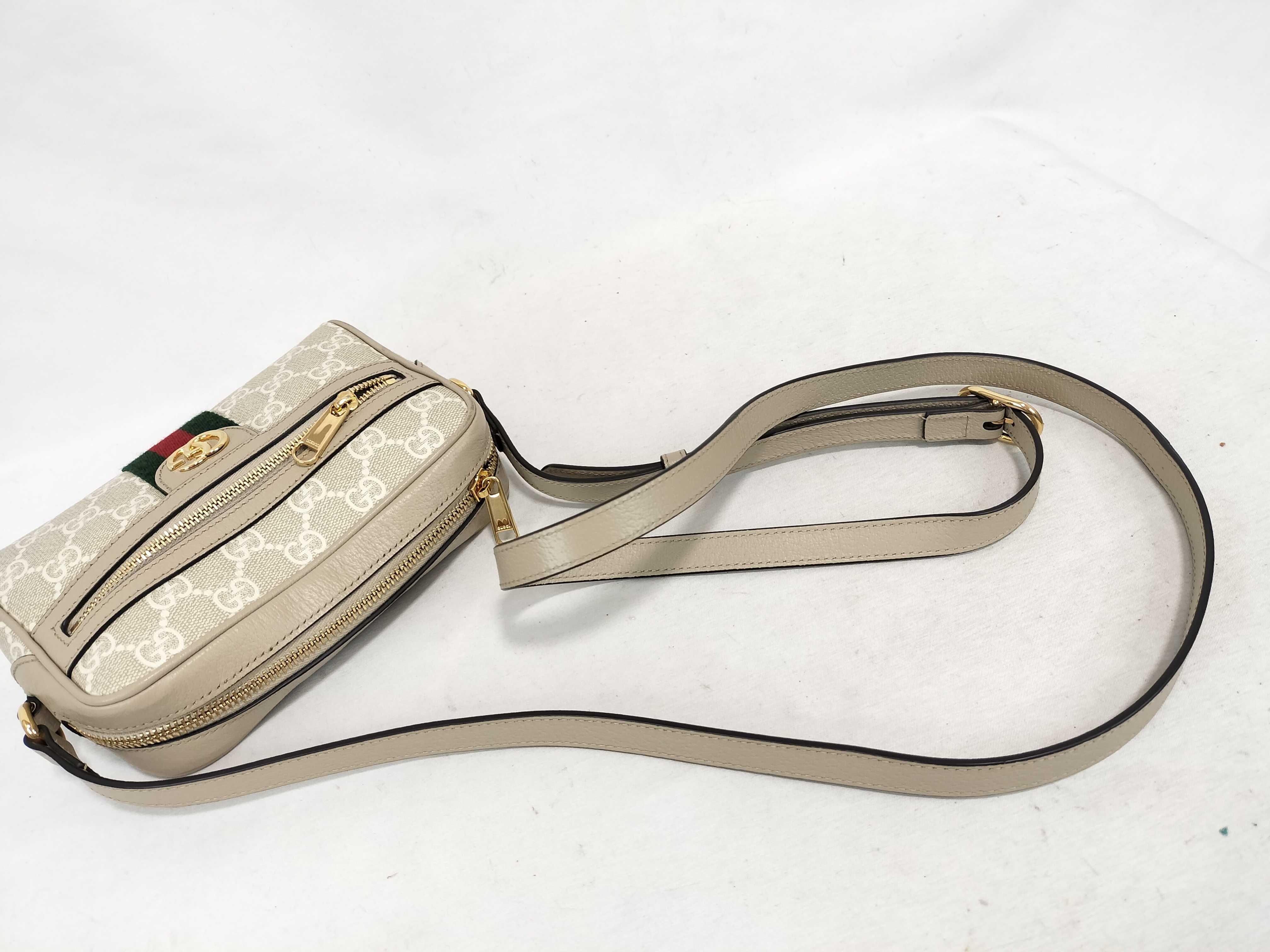 GG Supreme Ophidia PVC x Leather Shoulder Bag, Beige, 816359 (Shoulder Bag) — view 3