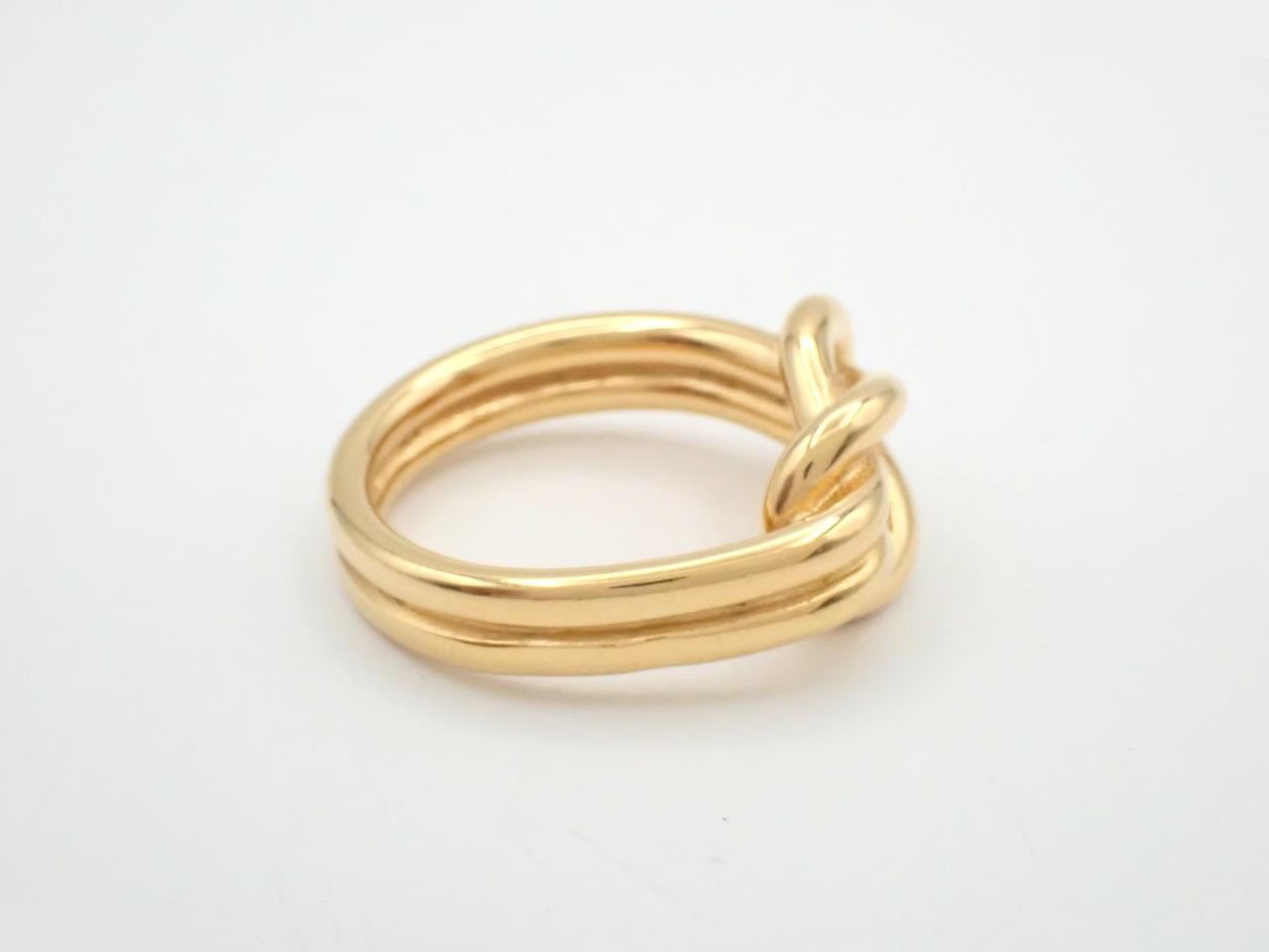 Atame Scarf Ring, Gold Hardware — view 3