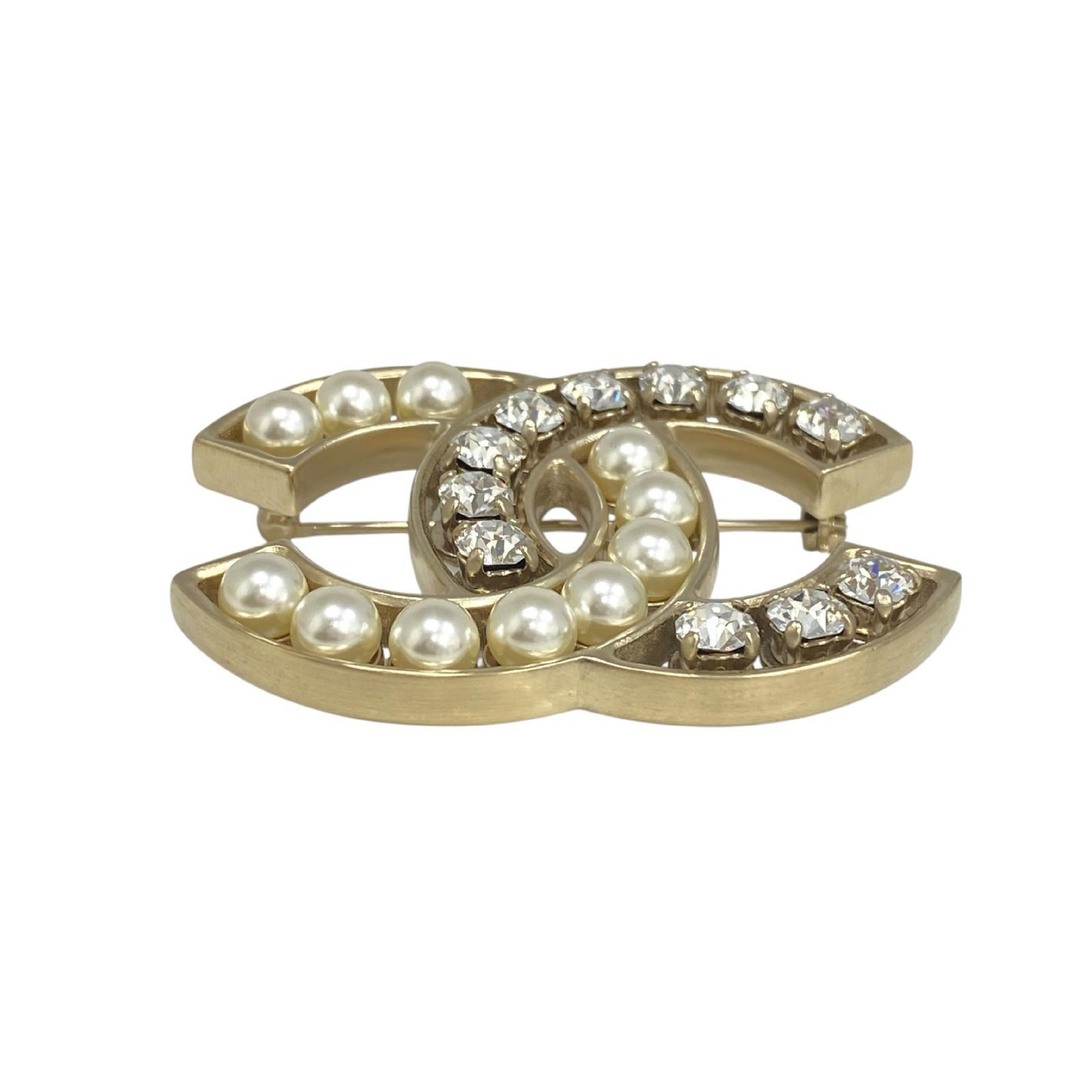 【*Shipped from: Hong Kong*】CHANEL ( ) Gold-colored Metal/Faux Pearl Coco Mark B14B Brooch — view 3