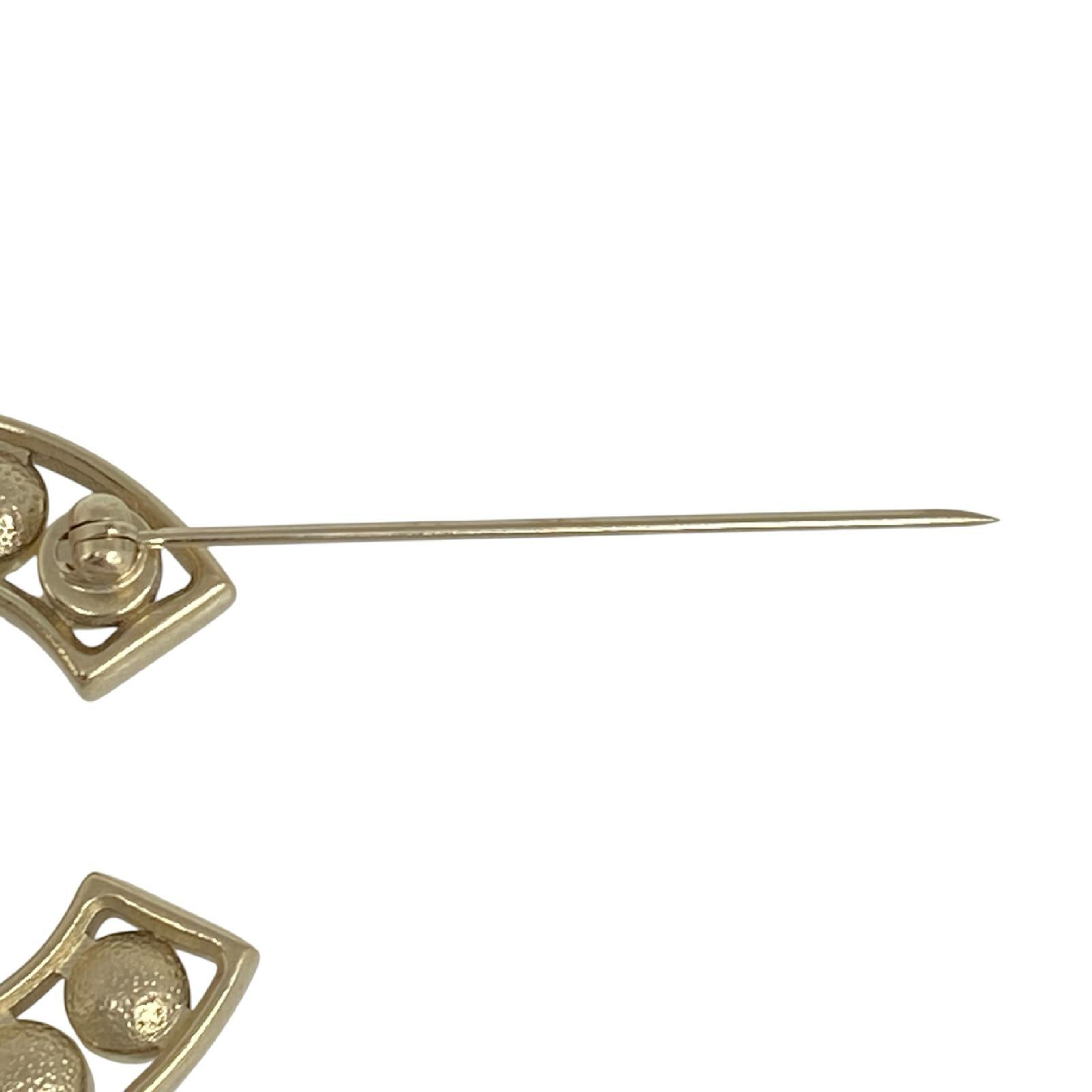 【*Shipped from: Hong Kong*】CHANEL ( ) Gold-colored Metal/Faux Pearl Coco Mark B14B Brooch — view 8