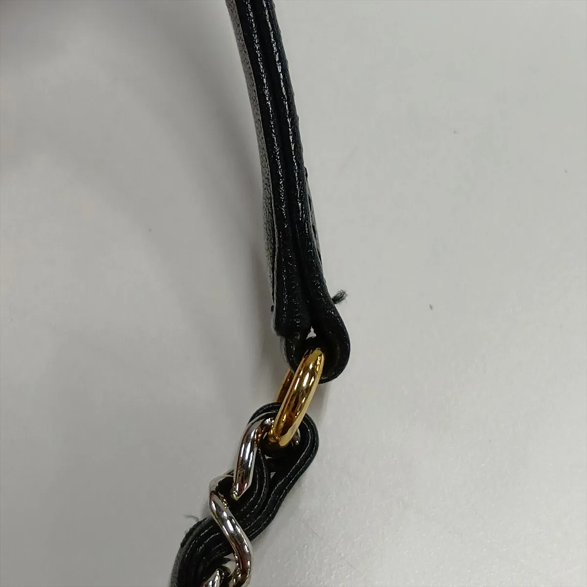 Matelassé Lambskin Single Flap Double Chain Bag, Black with Gold and Silver Hardware, 28506709, Serial Number 28 — view 13