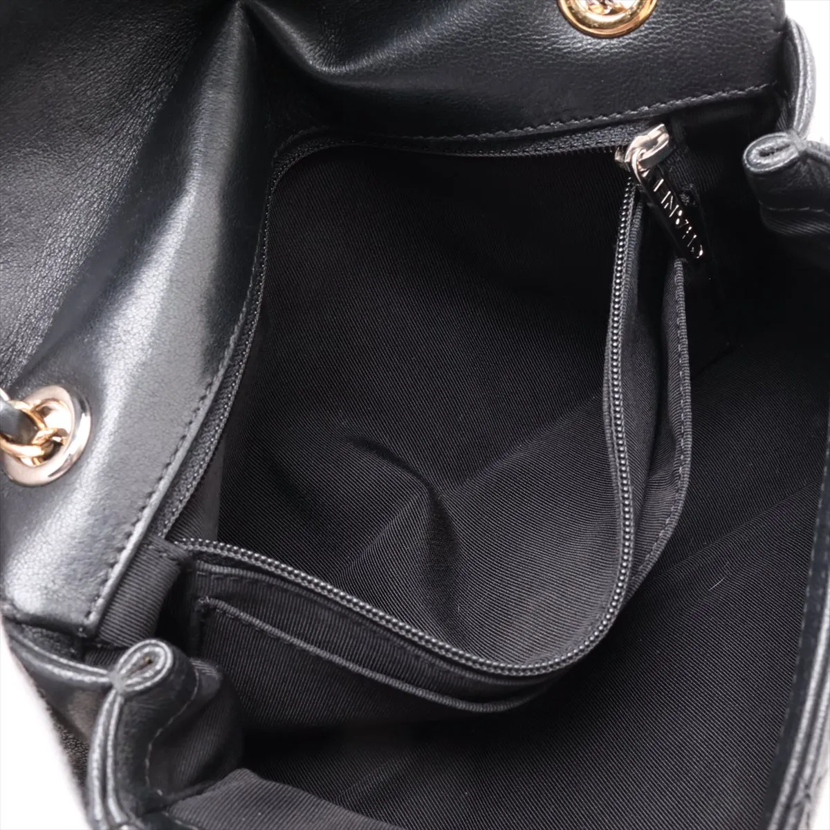 Matelassé Lambskin Single Flap Double Chain Bag, Black with Gold and Silver Hardware, 28506709, Serial Number 28 — view 7