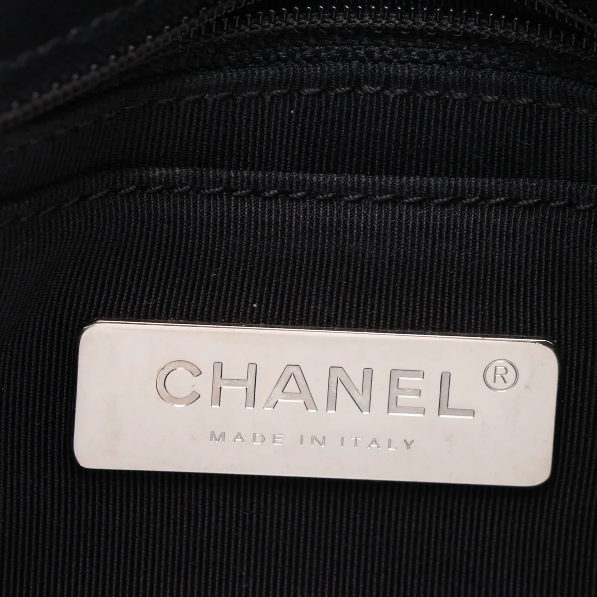 Matelassé Lambskin Single Flap Double Chain Bag, Black with Gold and Silver Hardware, 28506709, Serial Number 28 — view 8