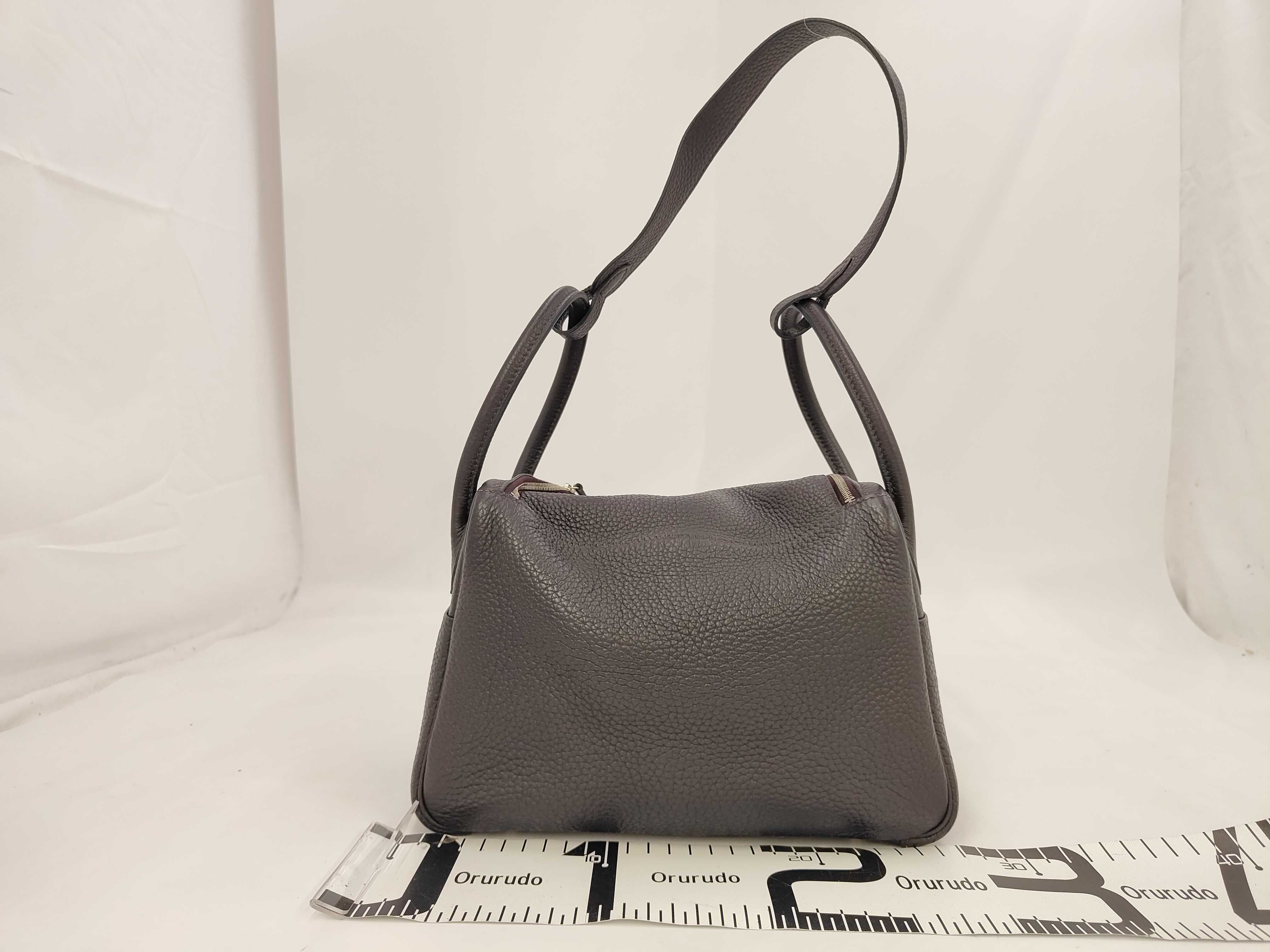 Lindy 26 Taurillon Clemence Brown Shoulder Bag with Silver Hardware (X Stamp) — view 2