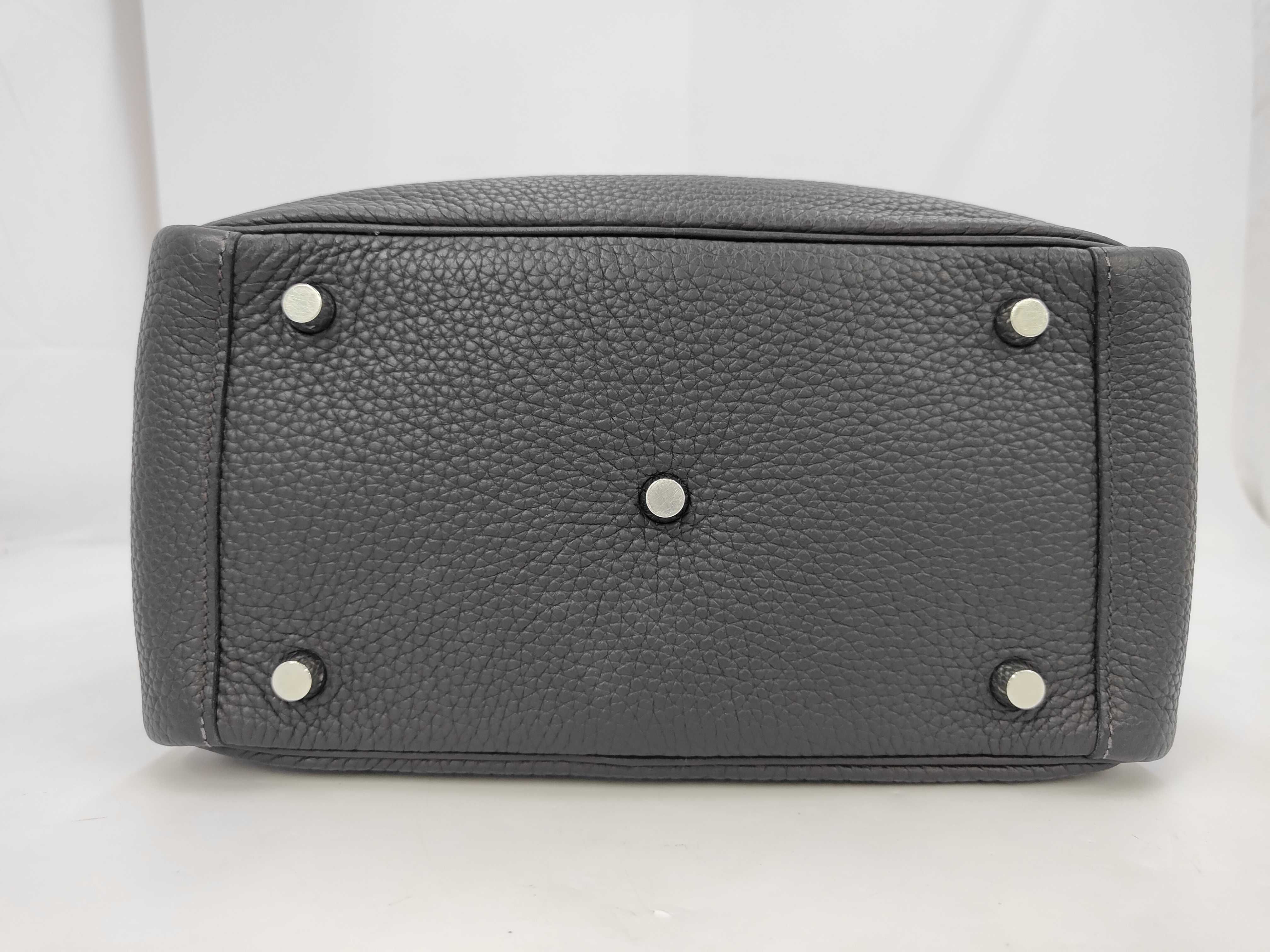 Lindy 26 Taurillon Clemence Brown Shoulder Bag with Silver Hardware (X Stamp) — view 3