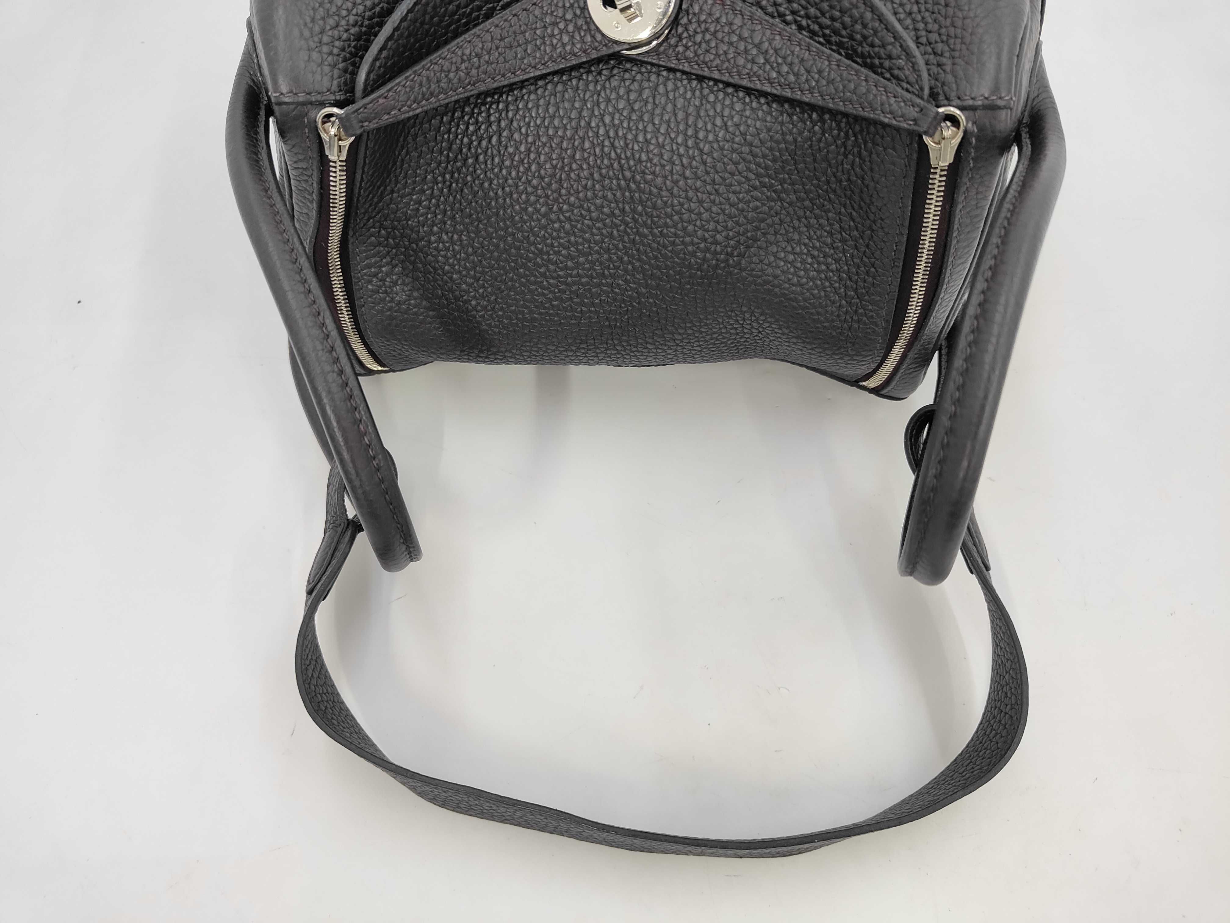 Lindy 26 Taurillon Clemence Brown Shoulder Bag with Silver Hardware (X Stamp) — view 5