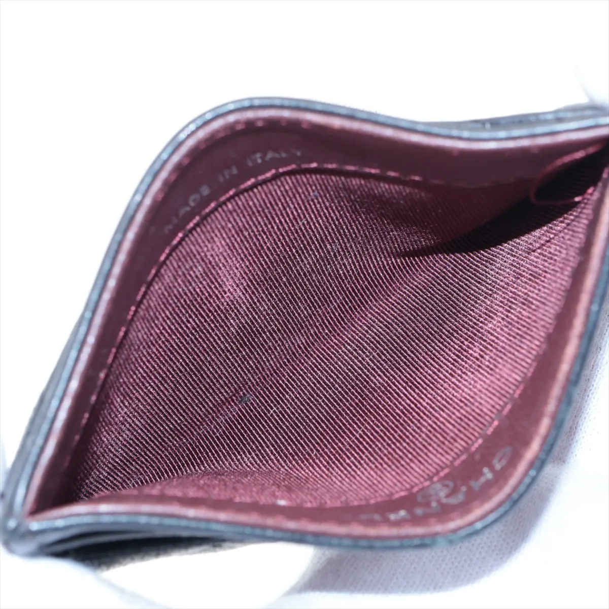 Matelassé Lambskin Card Case, Black with Silver Hardware, 16150157 — view 4