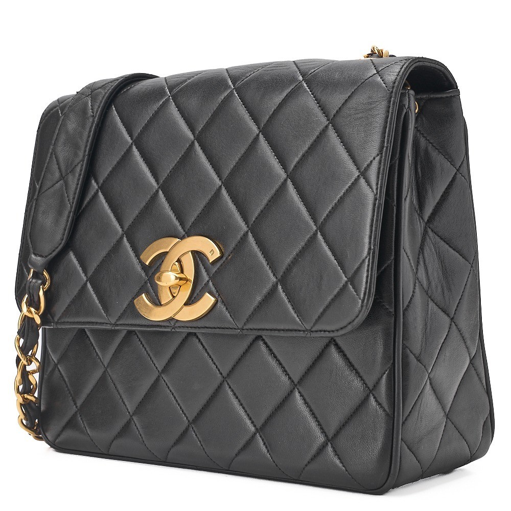 Lambskin Large Coco Single Chain Shoulder Bag — view 2