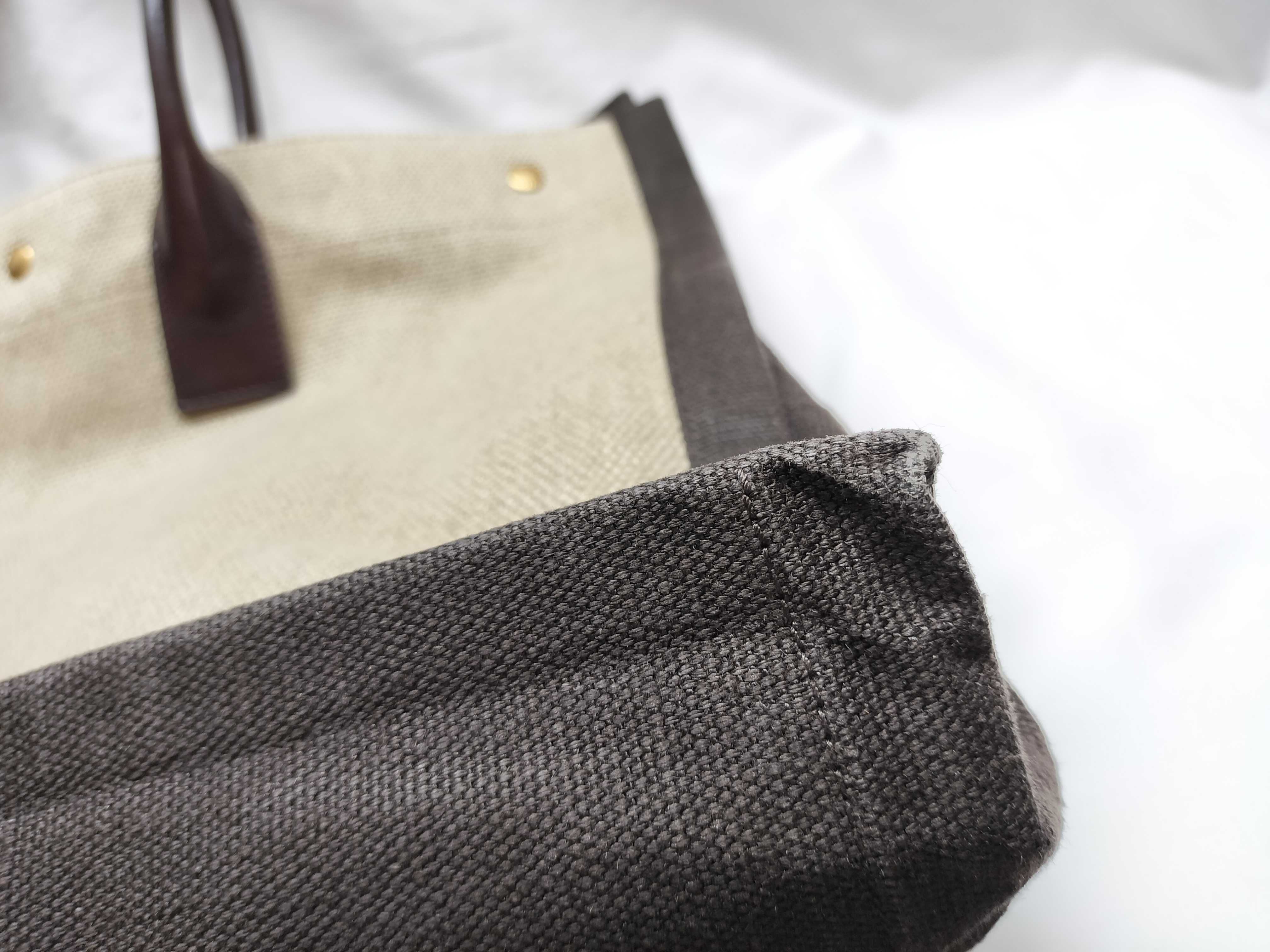 Rive Gauche Canvas x Leather Tote Bag, Beige, 499290 (Tote Bag) — view 14