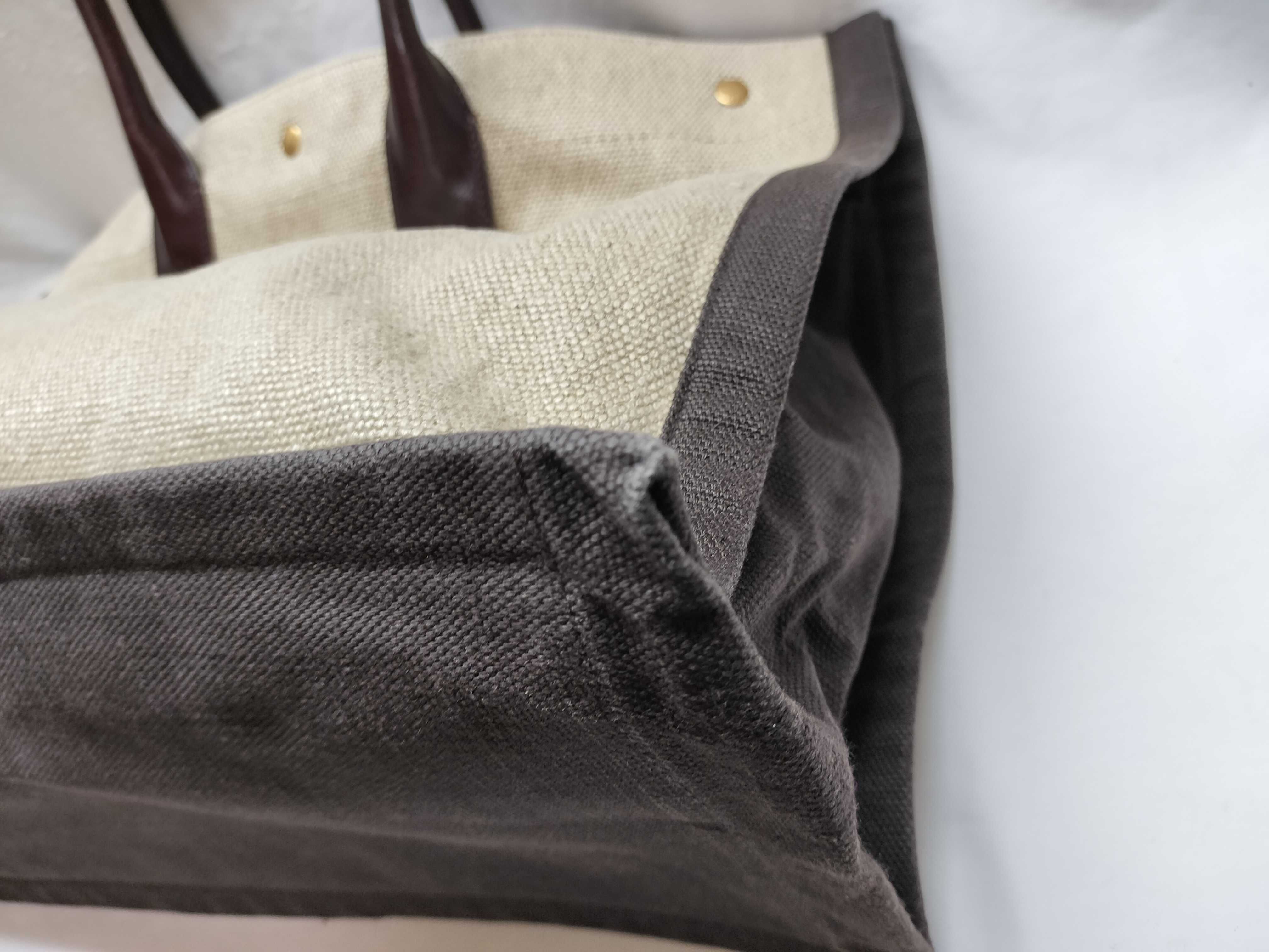 Rive Gauche Canvas x Leather Tote Bag, Beige, 499290 (Tote Bag) — view 4
