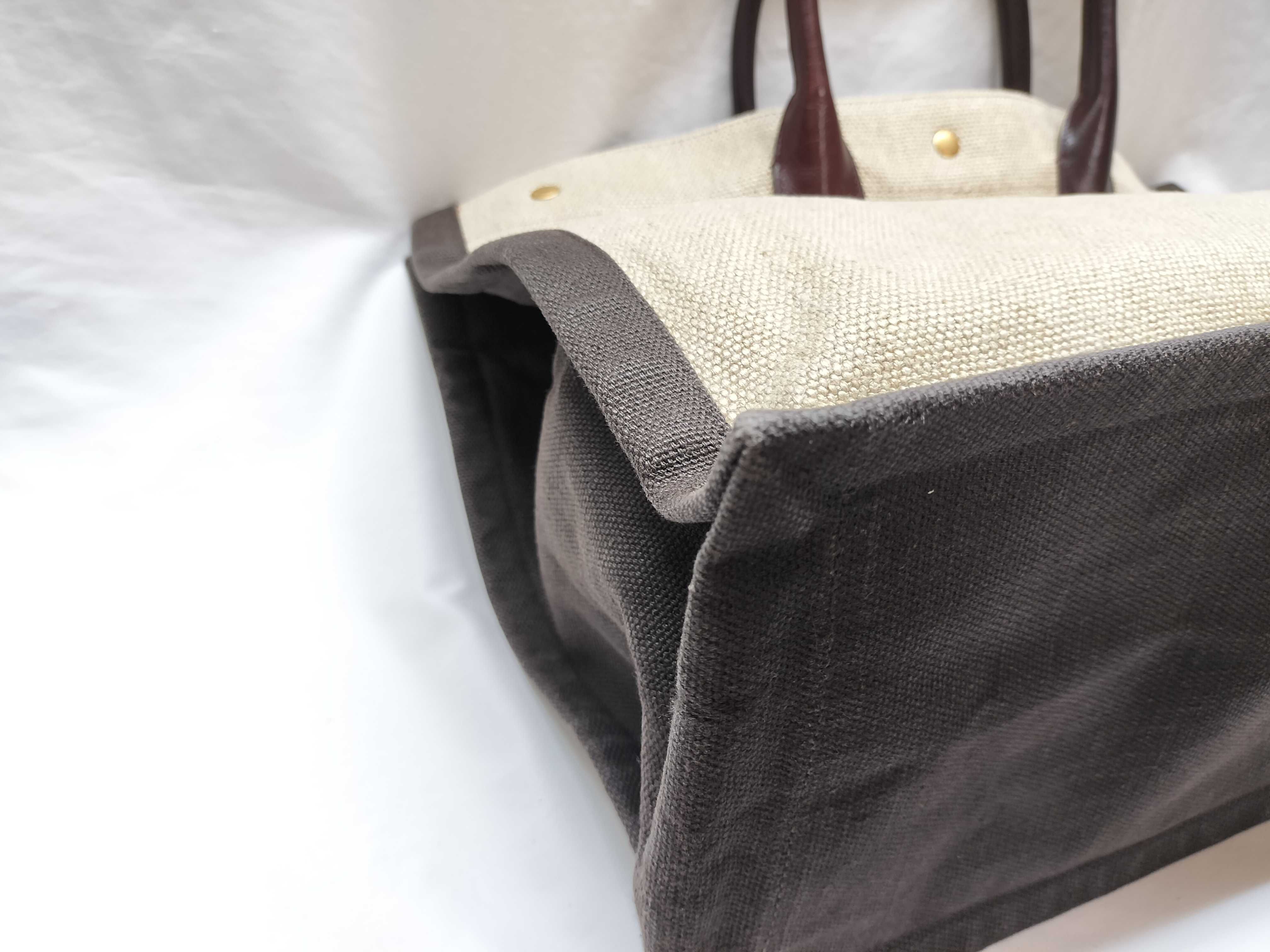 Rive Gauche Canvas x Leather Tote Bag, Beige, 499290 (Tote Bag) — view 5